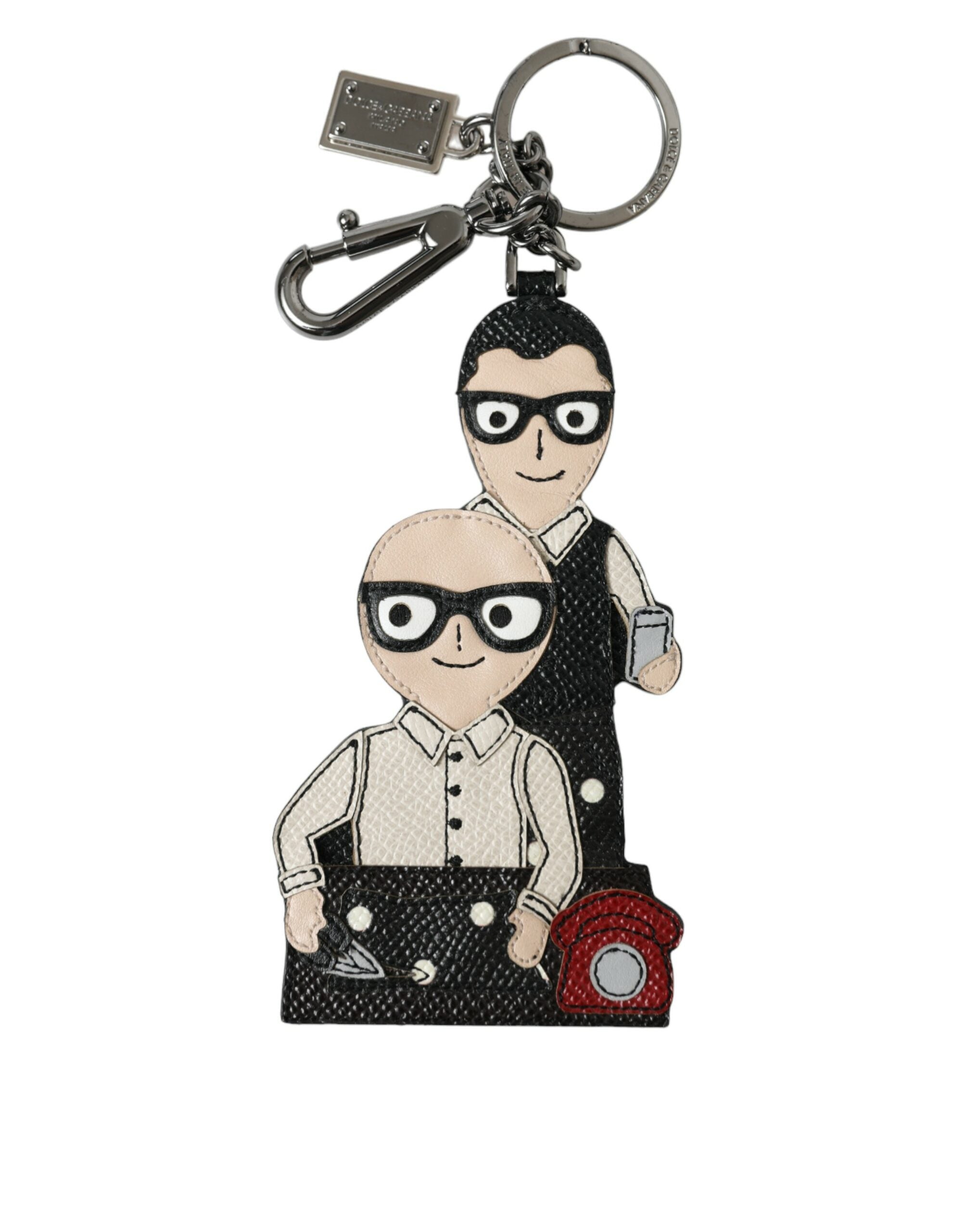Κομψό πολύχρωμο δερμάτινο μπρελόκ Dolce & Gabbana
