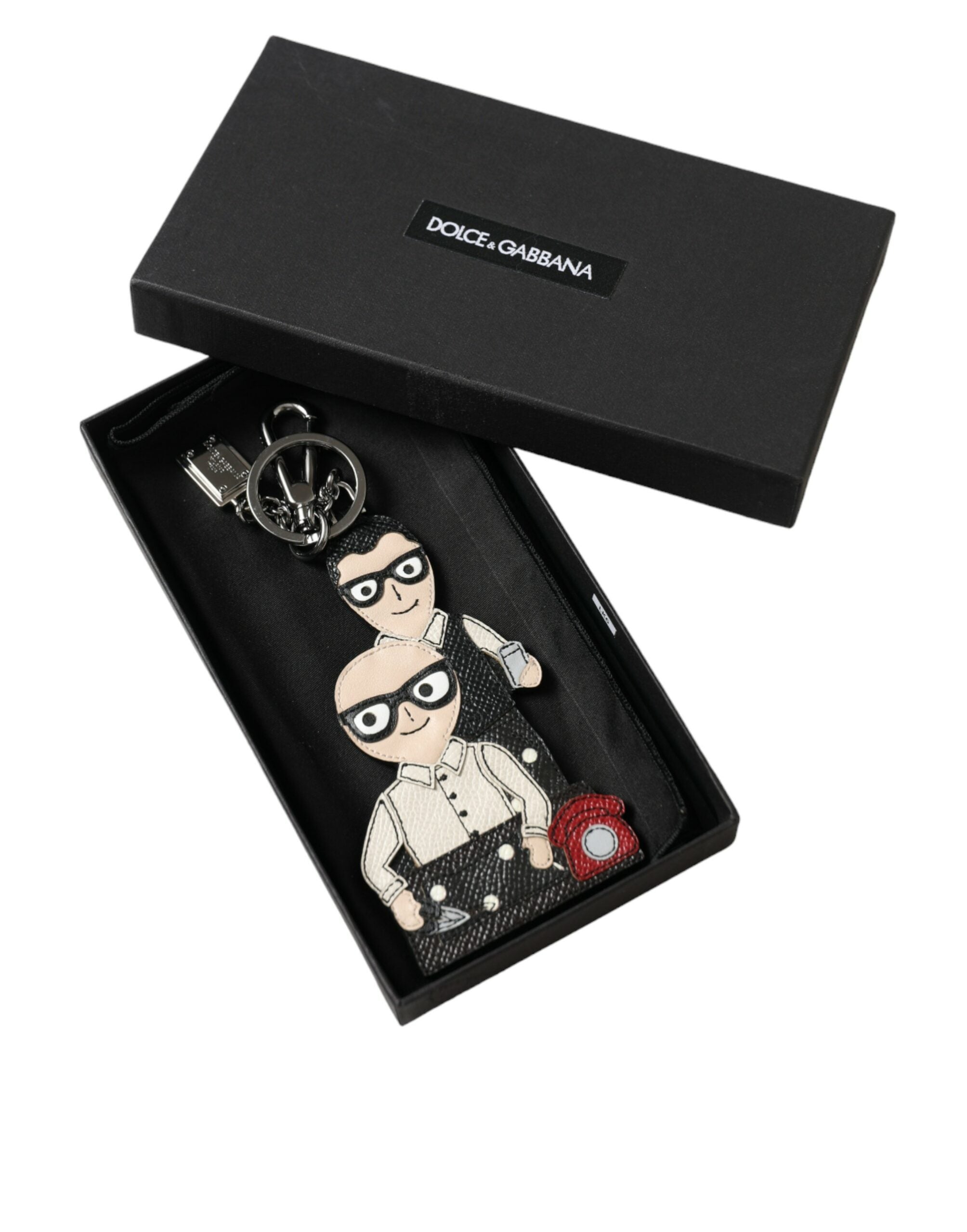 Κομψό πολύχρωμο δερμάτινο μπρελόκ Dolce & Gabbana