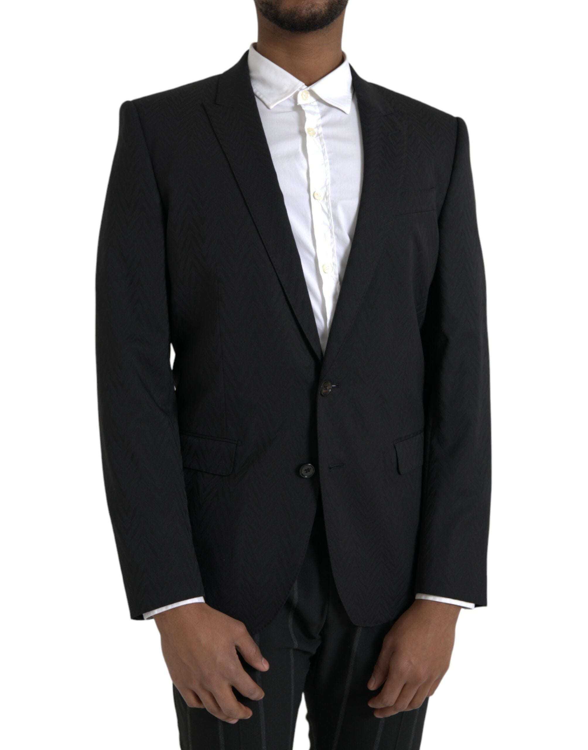 Dolce & Gabbana Black MARTINI Slim Fit Jacket Blazer