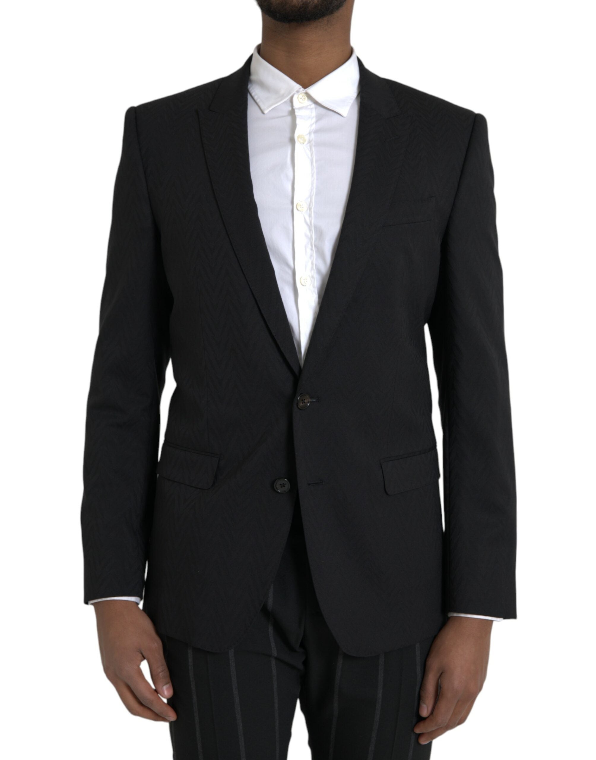 Dolce & Gabbana Black MARTINI Slim Fit Jacket Blazer
