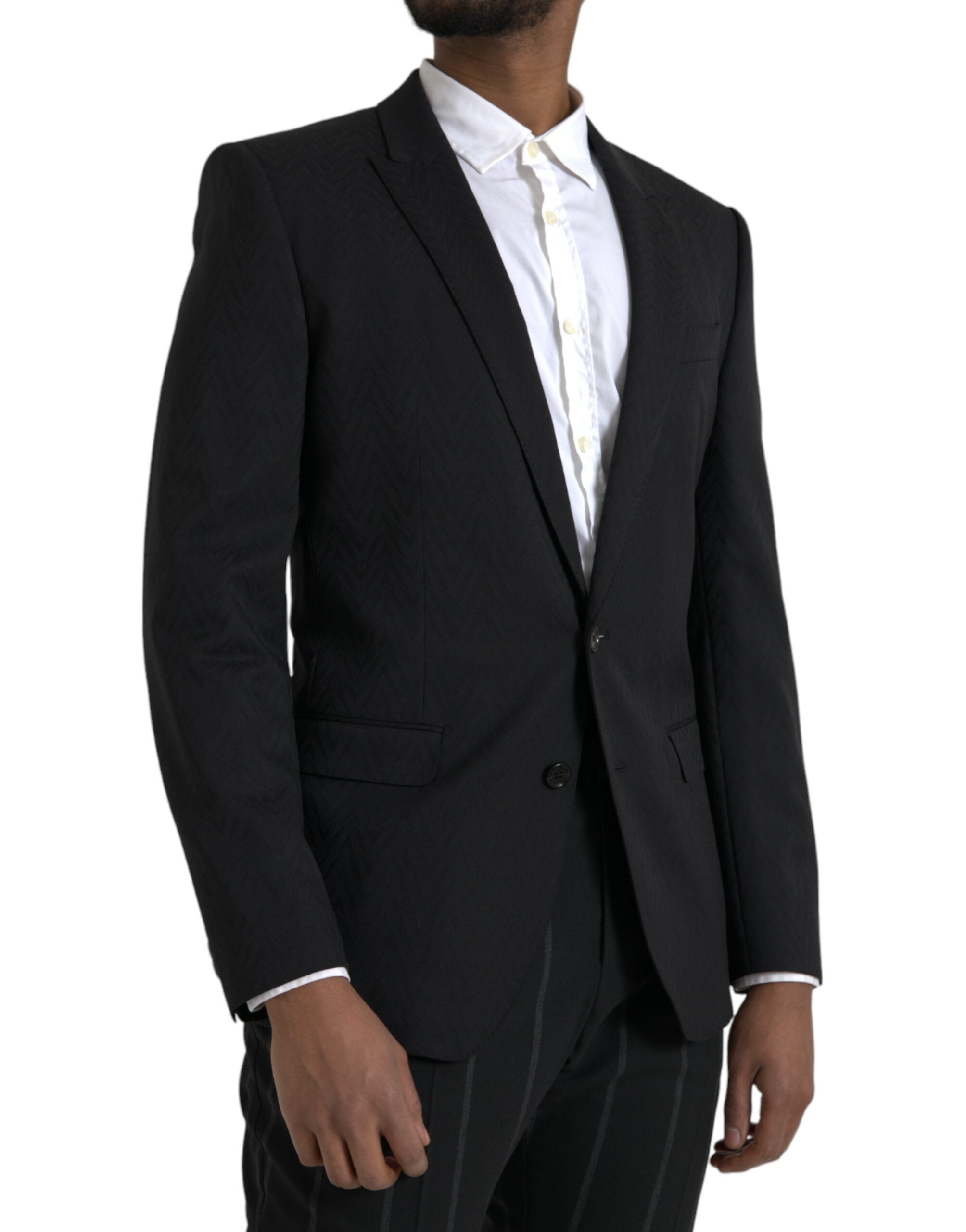Dolce & Gabbana Black MARTINI Slim Fit Jacket Blazer