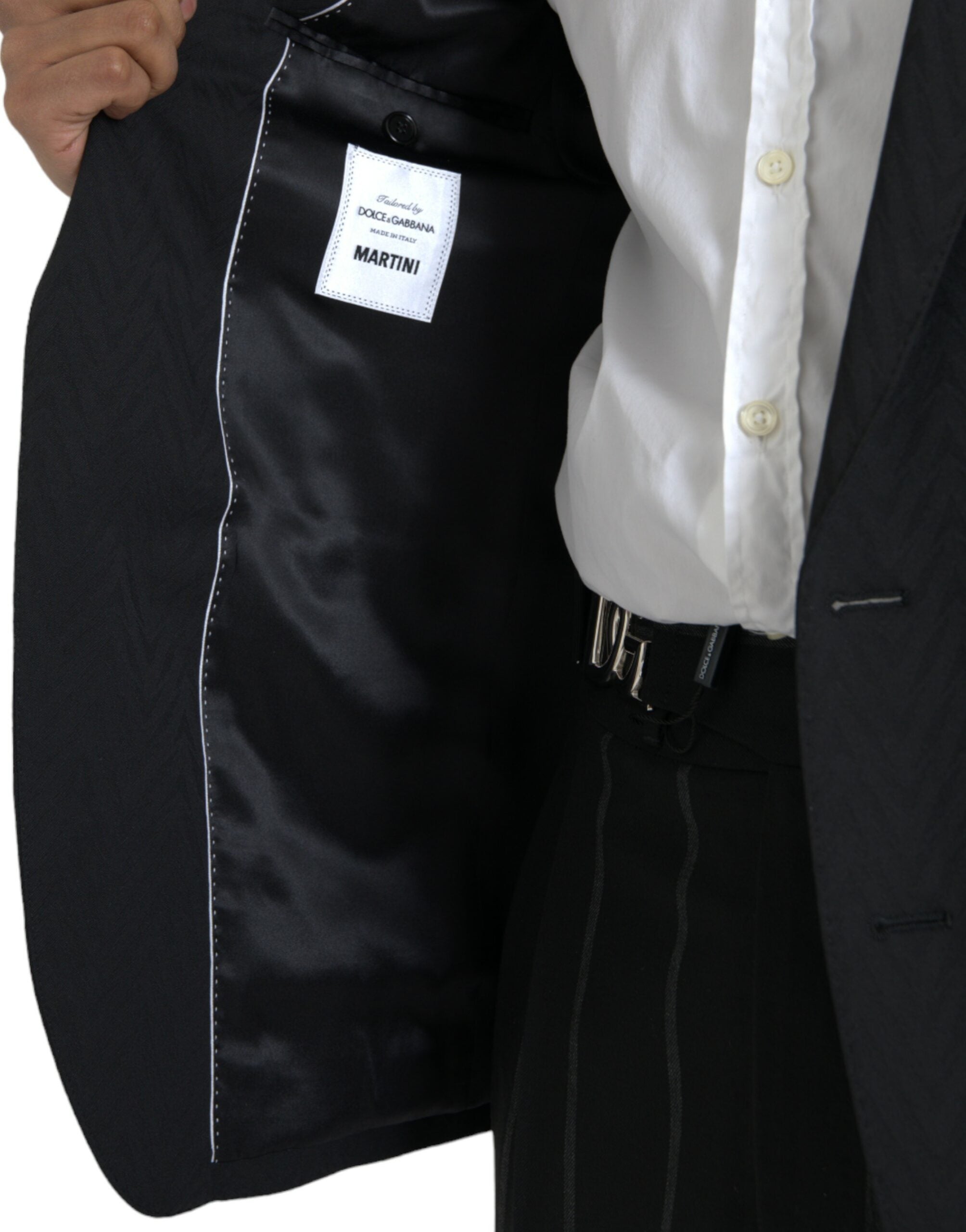 Dolce & Gabbana Black MARTINI Slim Fit Jacket Blazer