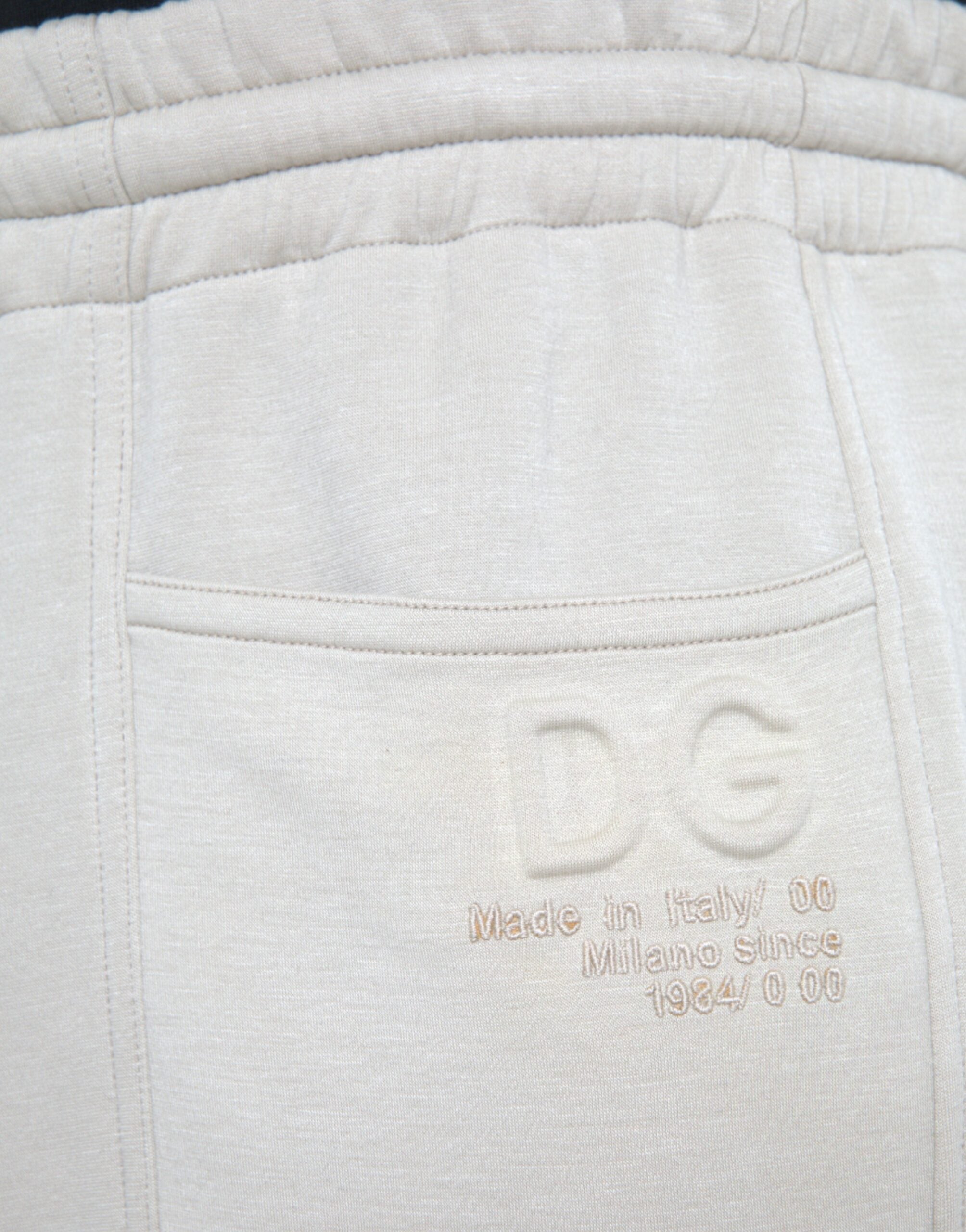 Παντελόνι φούτερ Dolce & Gabbana Off White Viscose Cargo Jogger