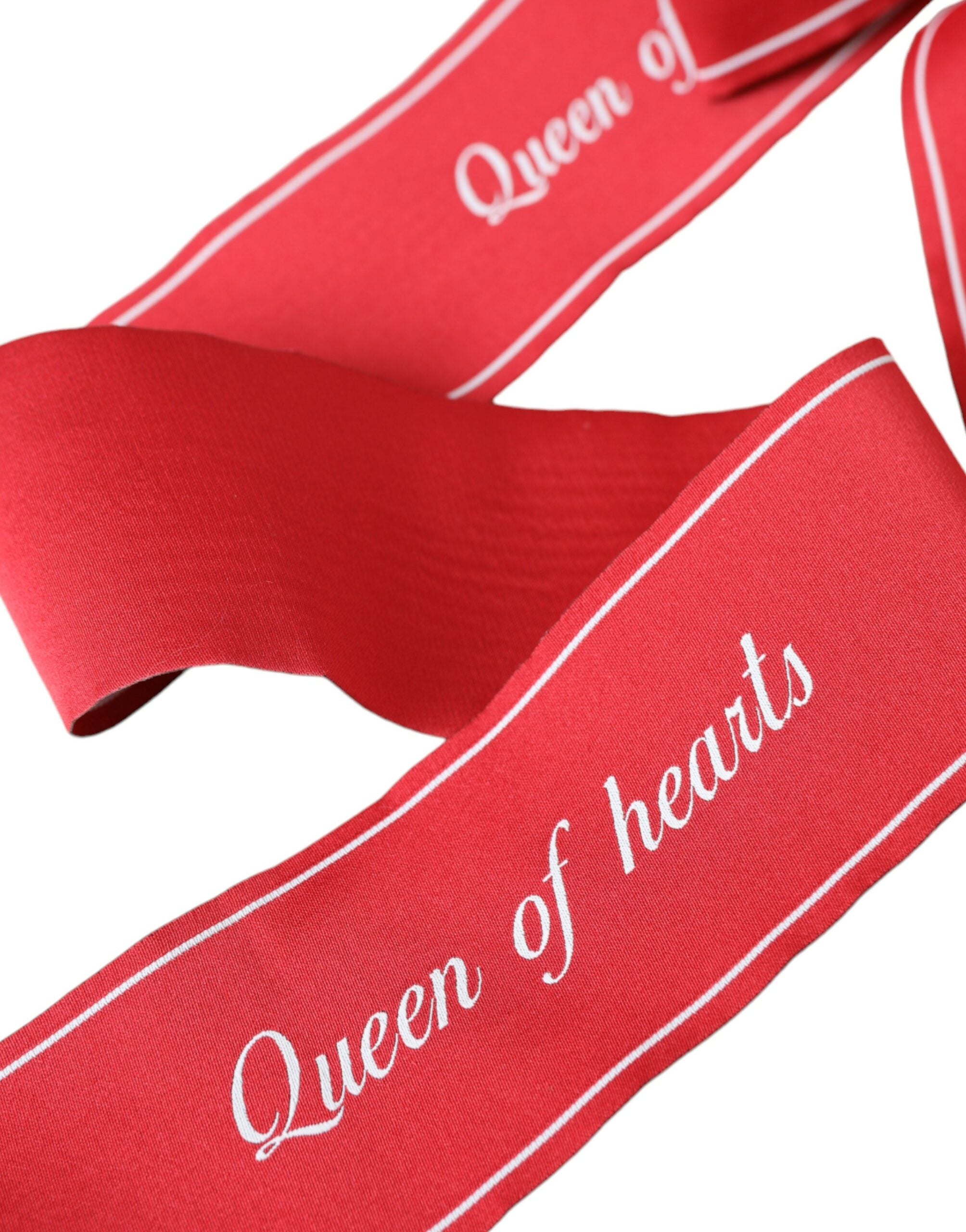 Ζώνη Dolce & Gabbana Red Polyester QUEEN OF HEARTS