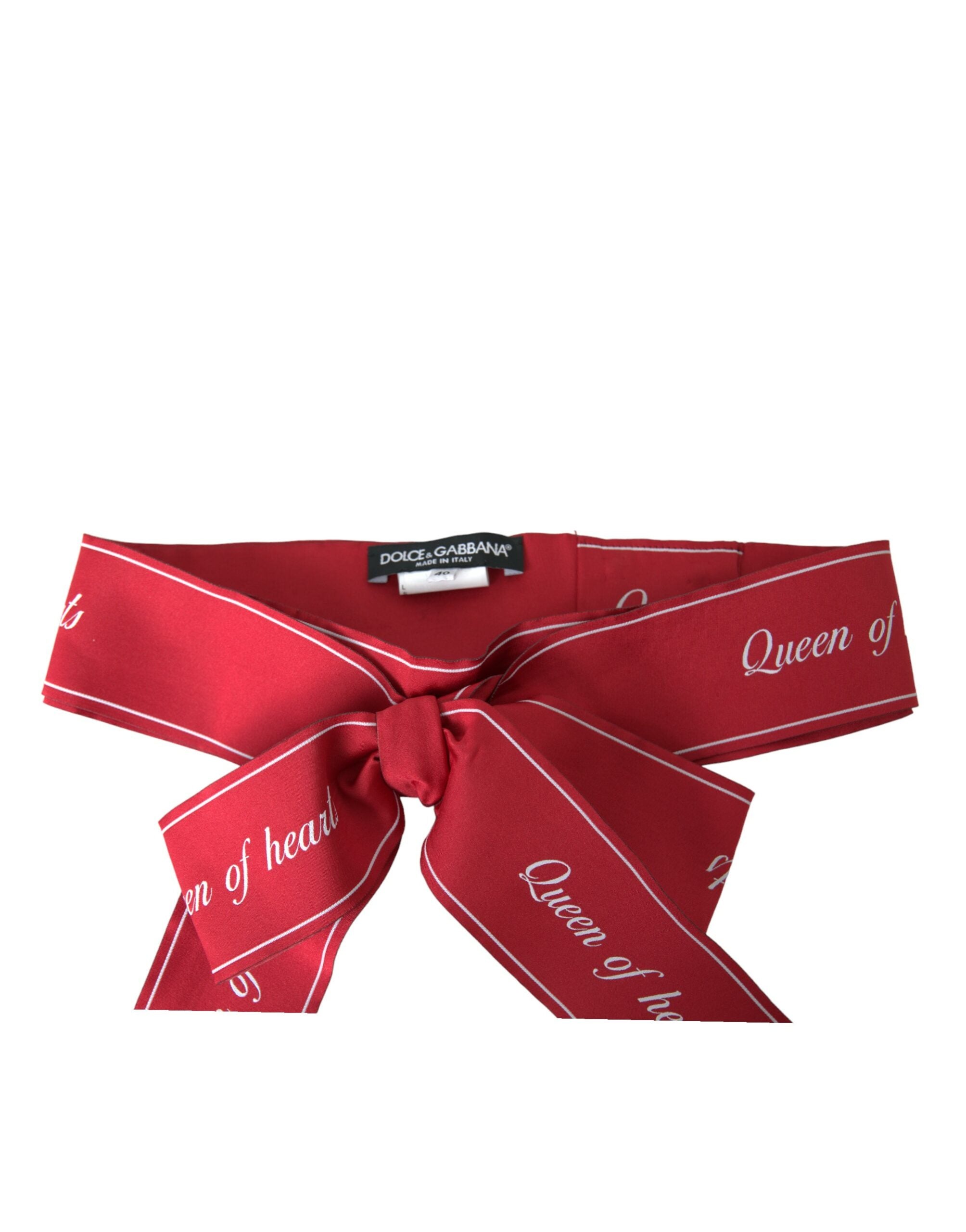 Ζώνη Dolce & Gabbana Red Polyester QUEEN OF HEARTS