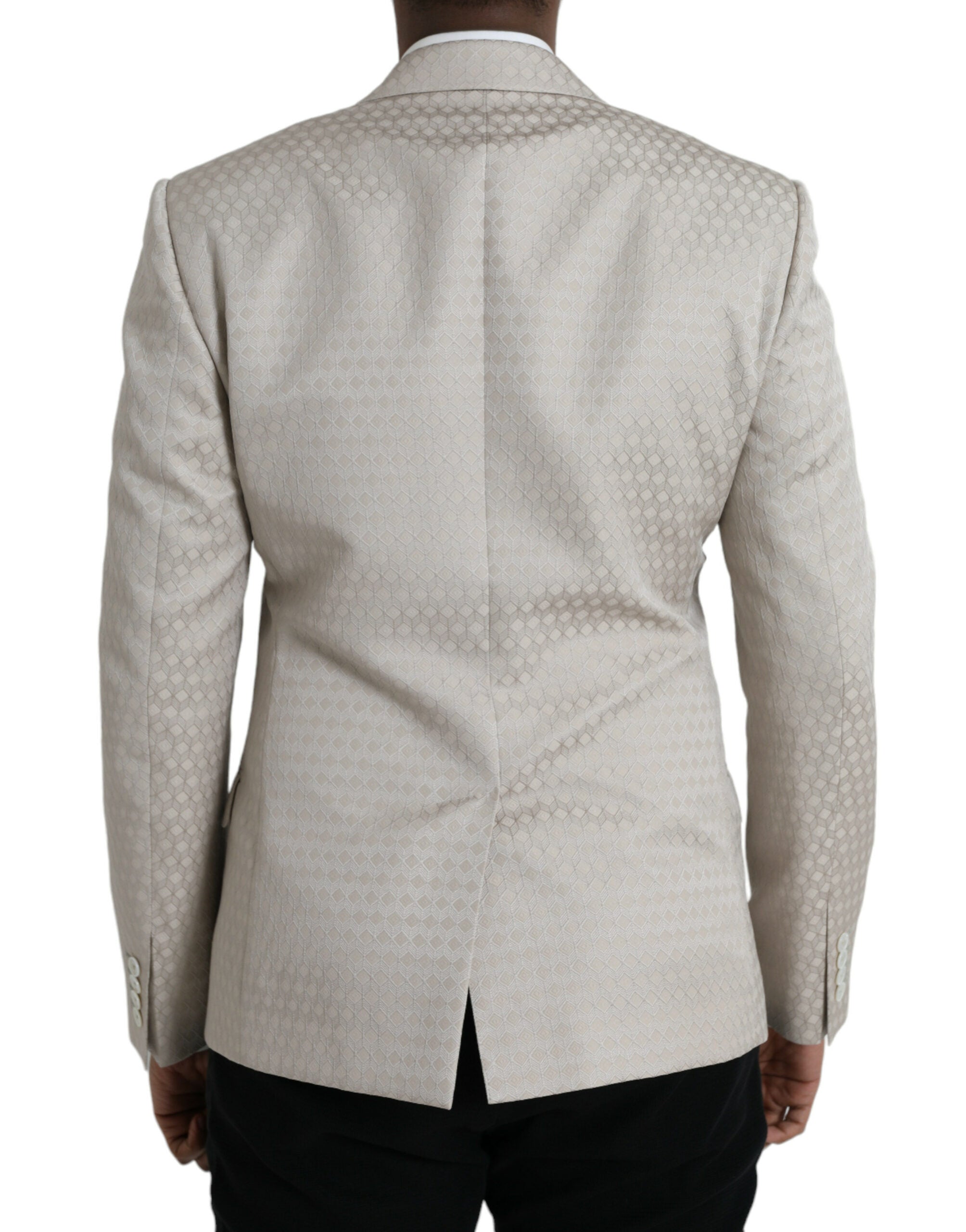 Dolce & Gabbana Beige MARTINI Blazer με μονό στήθος