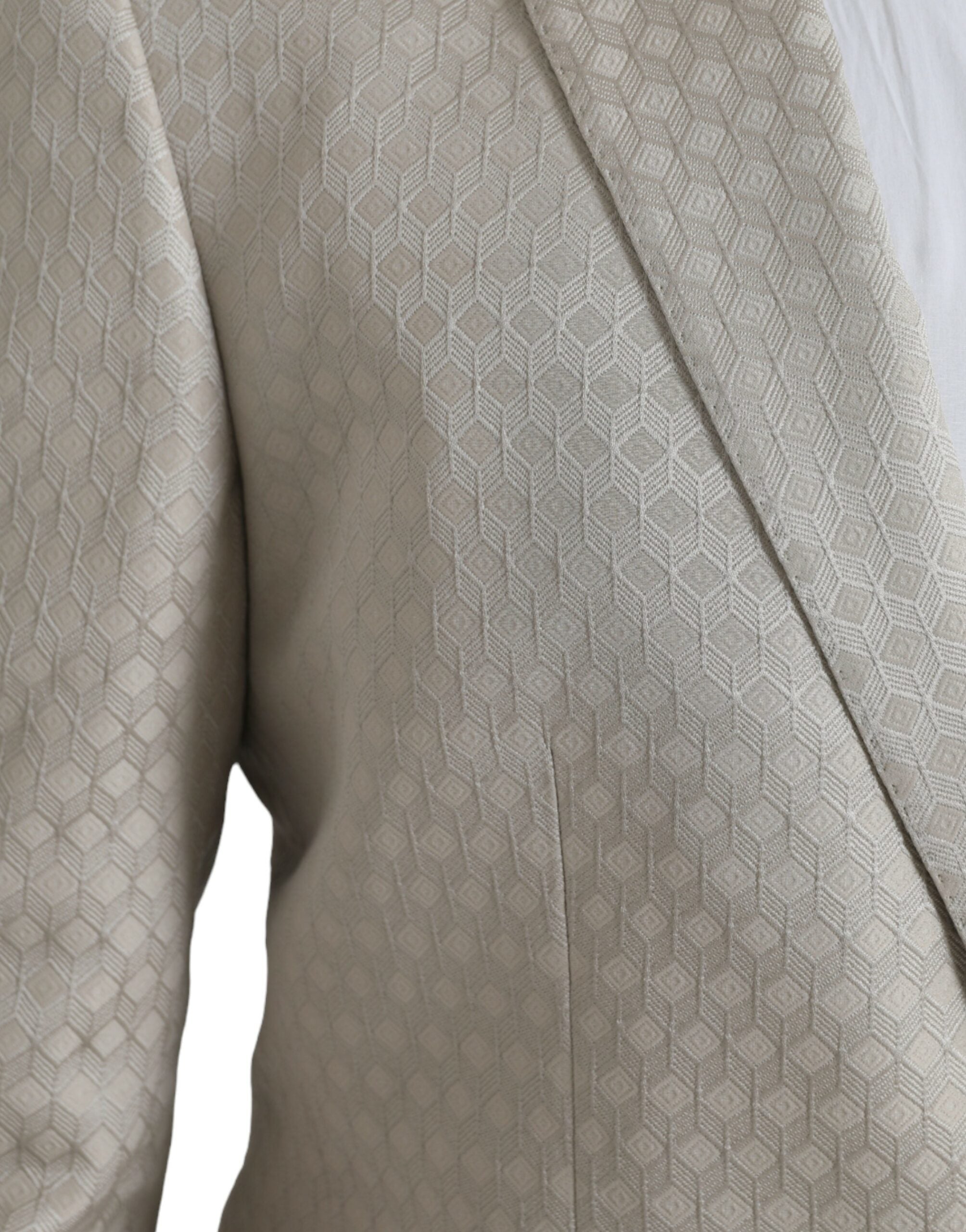Dolce & Gabbana Beige MARTINI Blazer με μονό στήθος
