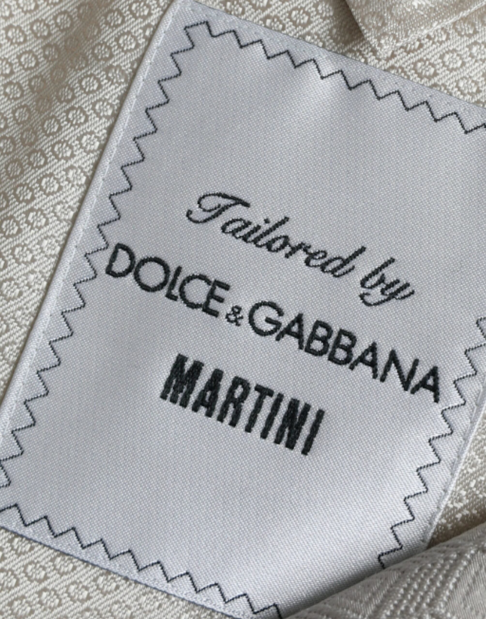 Dolce & Gabbana Beige MARTINI Blazer με μονό στήθος