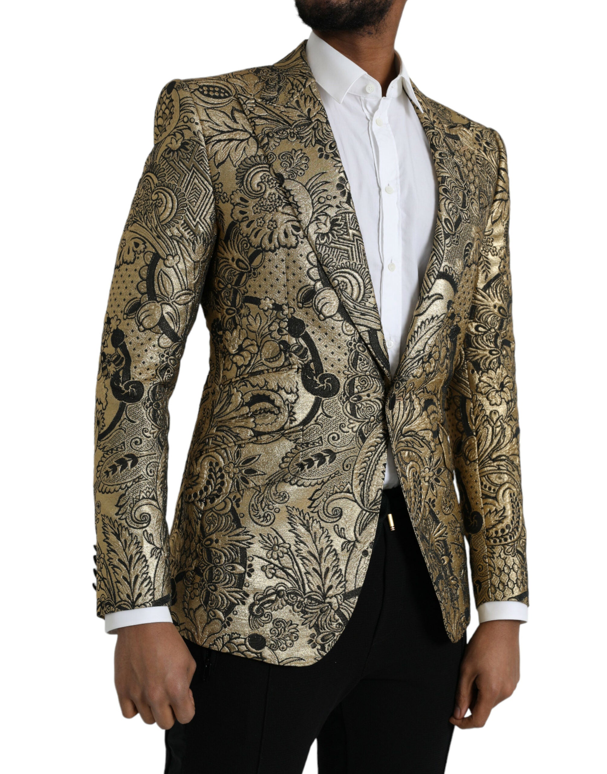 Μπλέιζερ με μονό στήθος Dolce & Gabbana Gold SICILIA Jacquard