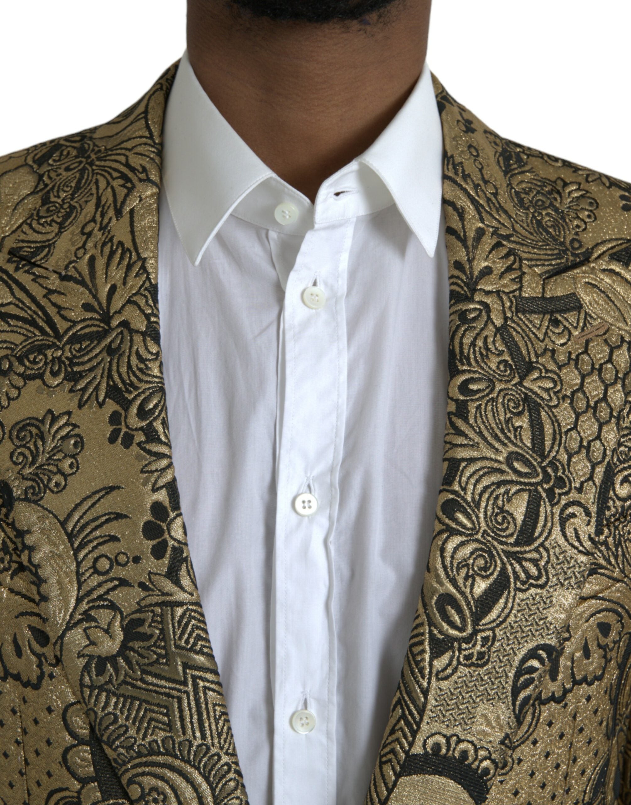 Μπλέιζερ με μονό στήθος Dolce & Gabbana Gold SICILIA Jacquard