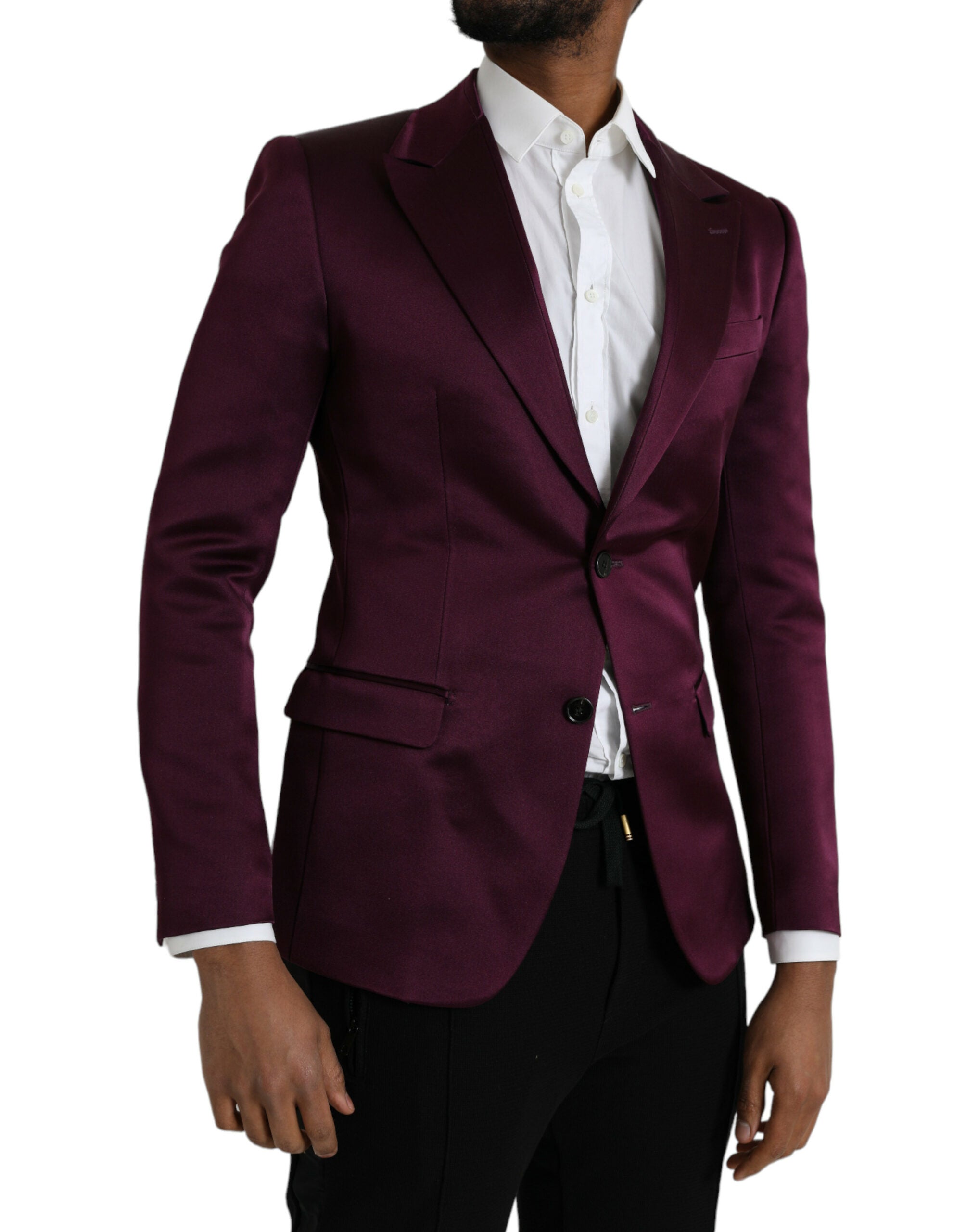 Μπλέιζερ Dolce & Gabbana Maroon Silk Single Breasted