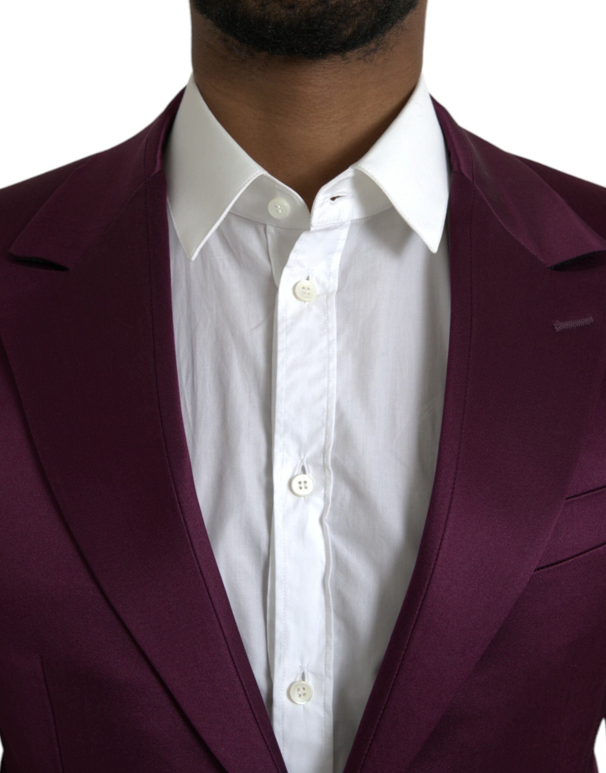 Μπλέιζερ Dolce & Gabbana Maroon Silk Single Breasted