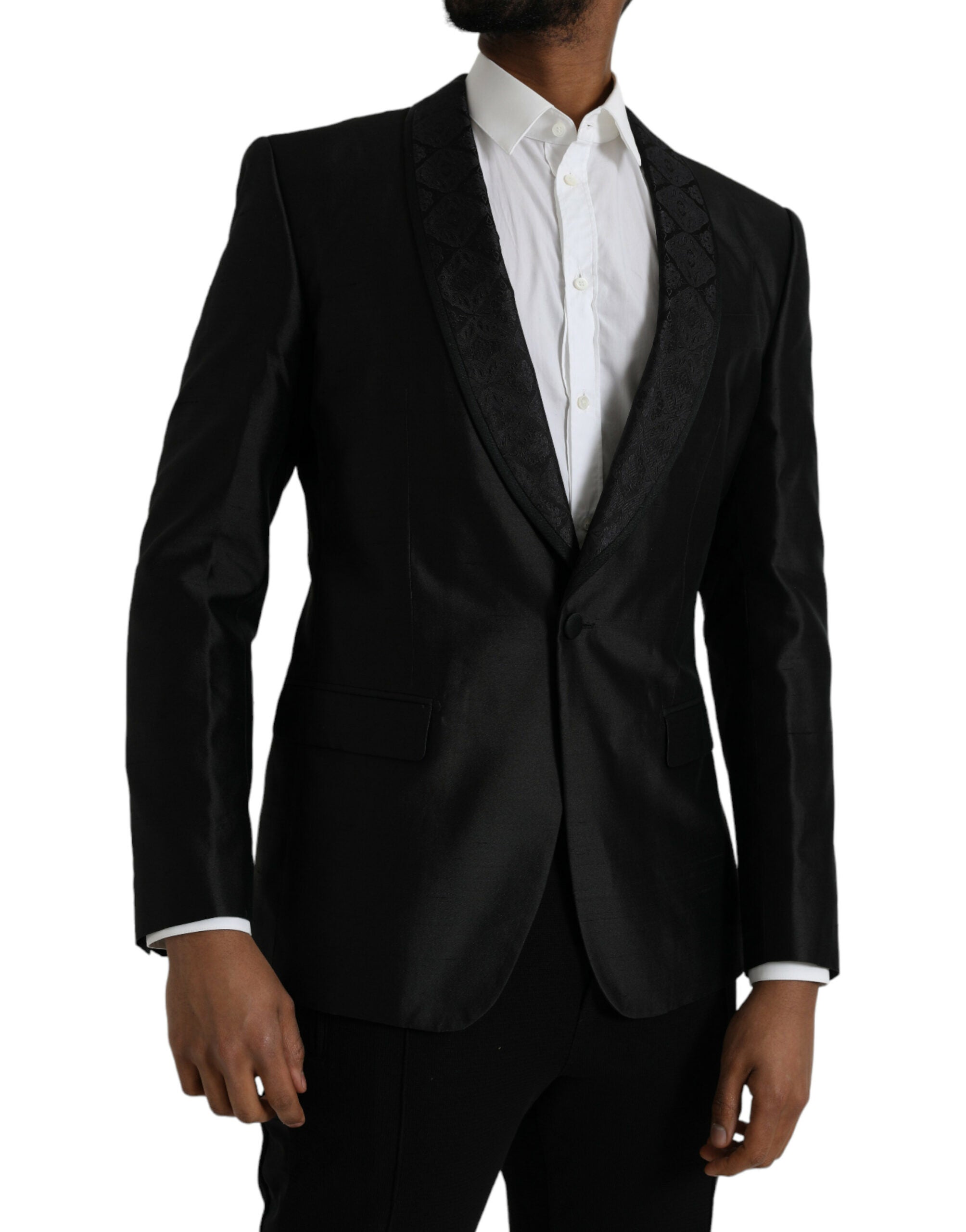 Dolce & Gabbana Black MARTINI Blazer με μονό στήθος