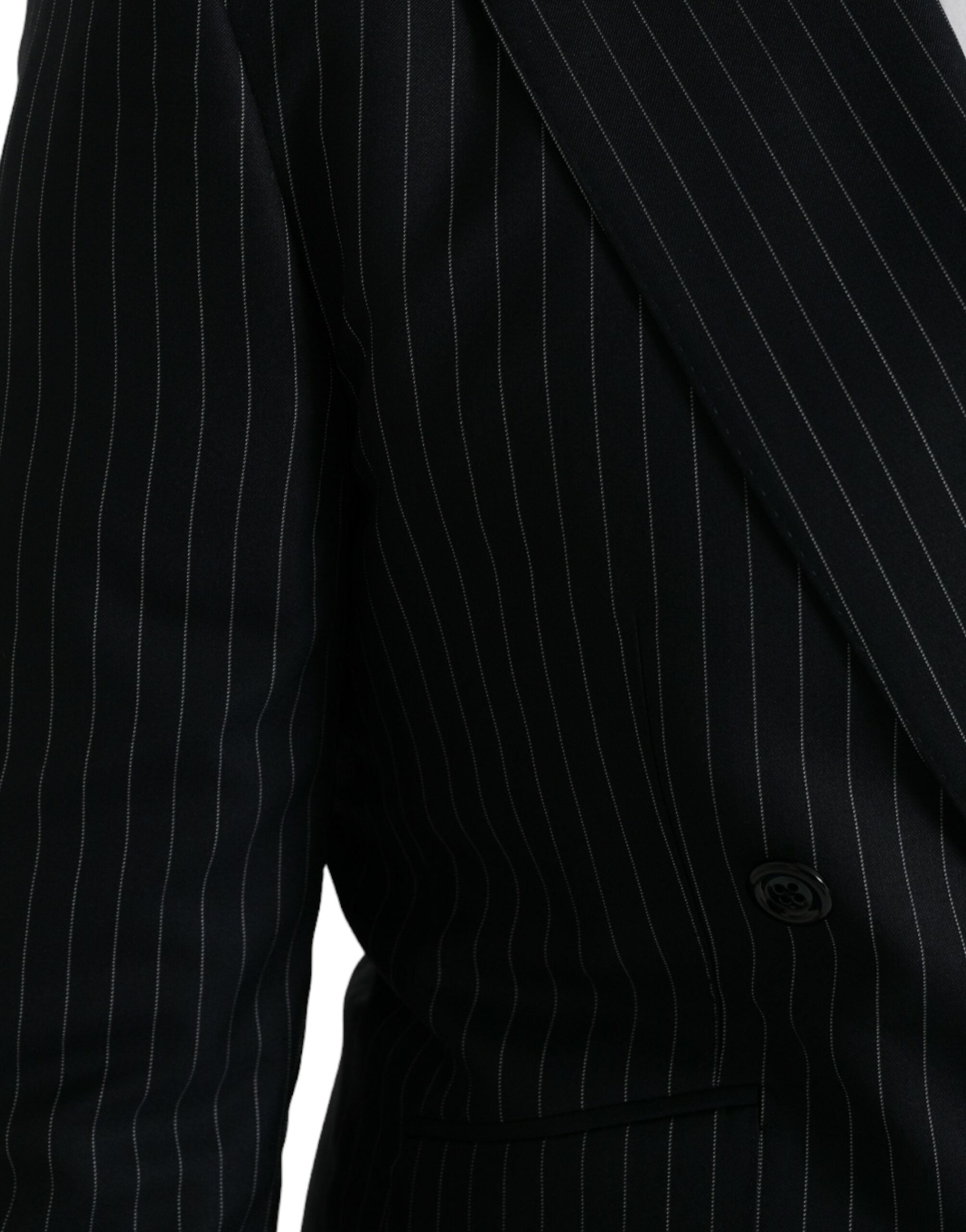 Μπλέιζερ με διπλό στήθος Dolce & Gabbana Black Stripe SICILIA