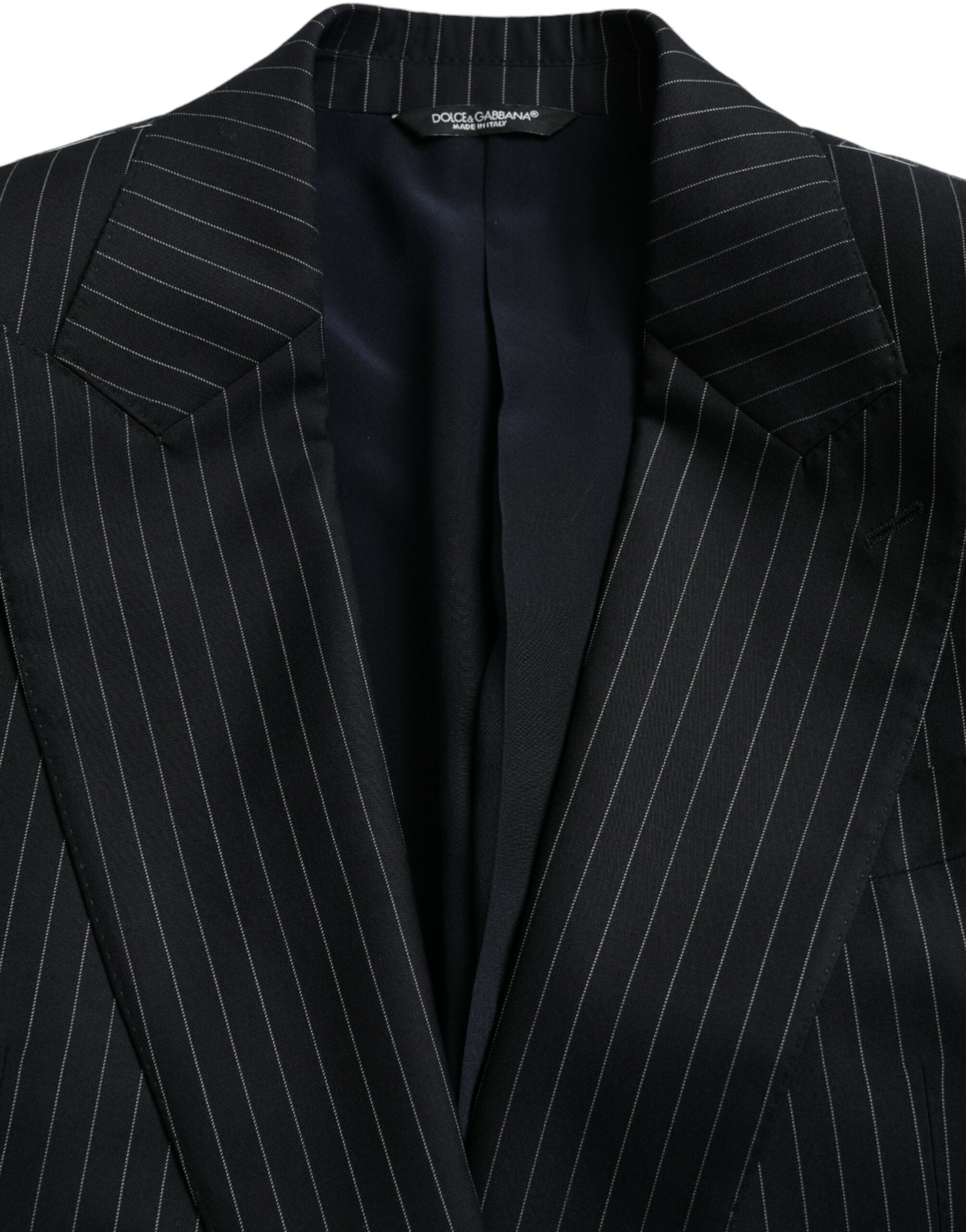 Μπλέιζερ με διπλό στήθος Dolce & Gabbana Black Stripe SICILIA