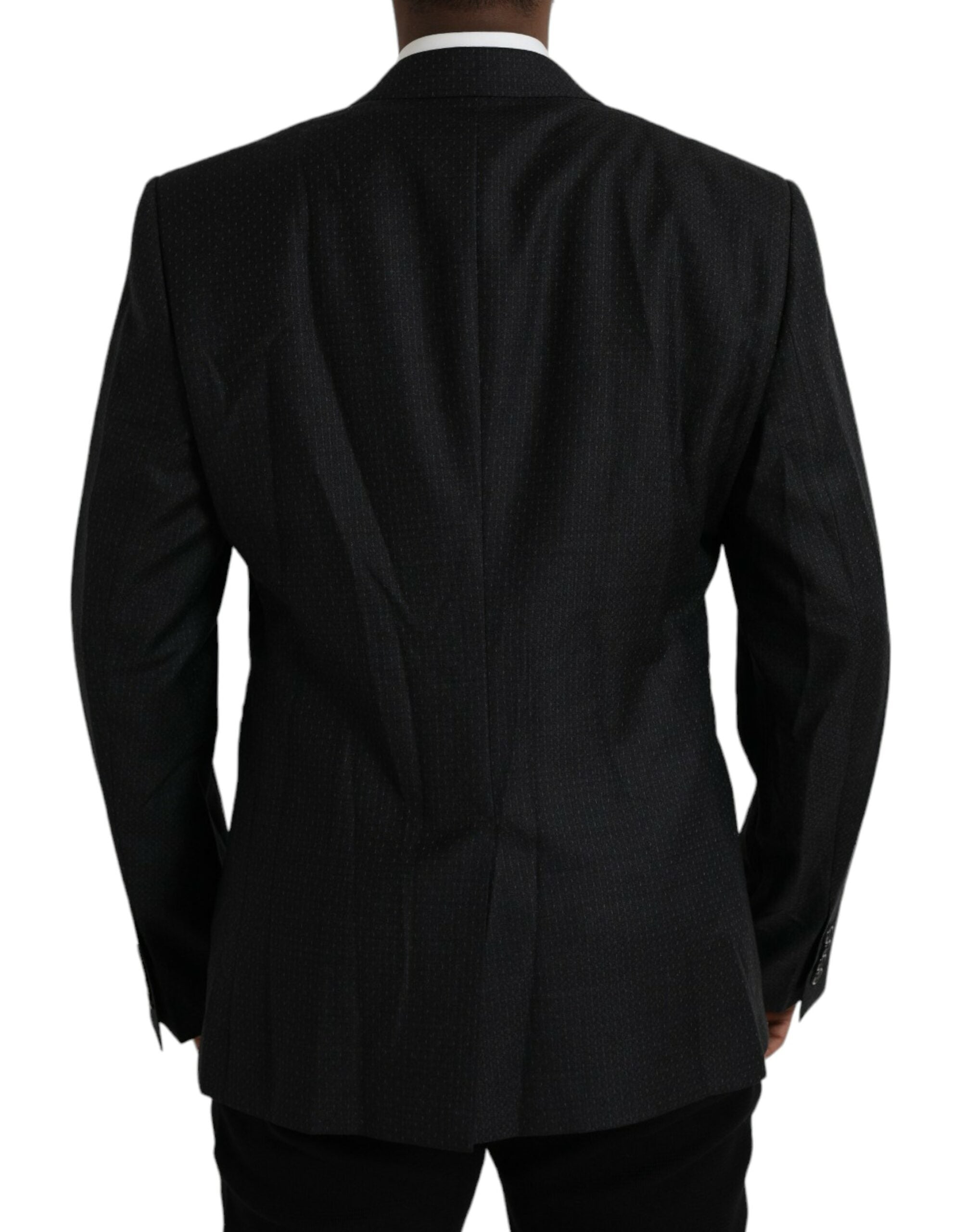 Dolce & Gabbana Μαύρο μάλλινο MARTINI Blazer με μονό στήθος