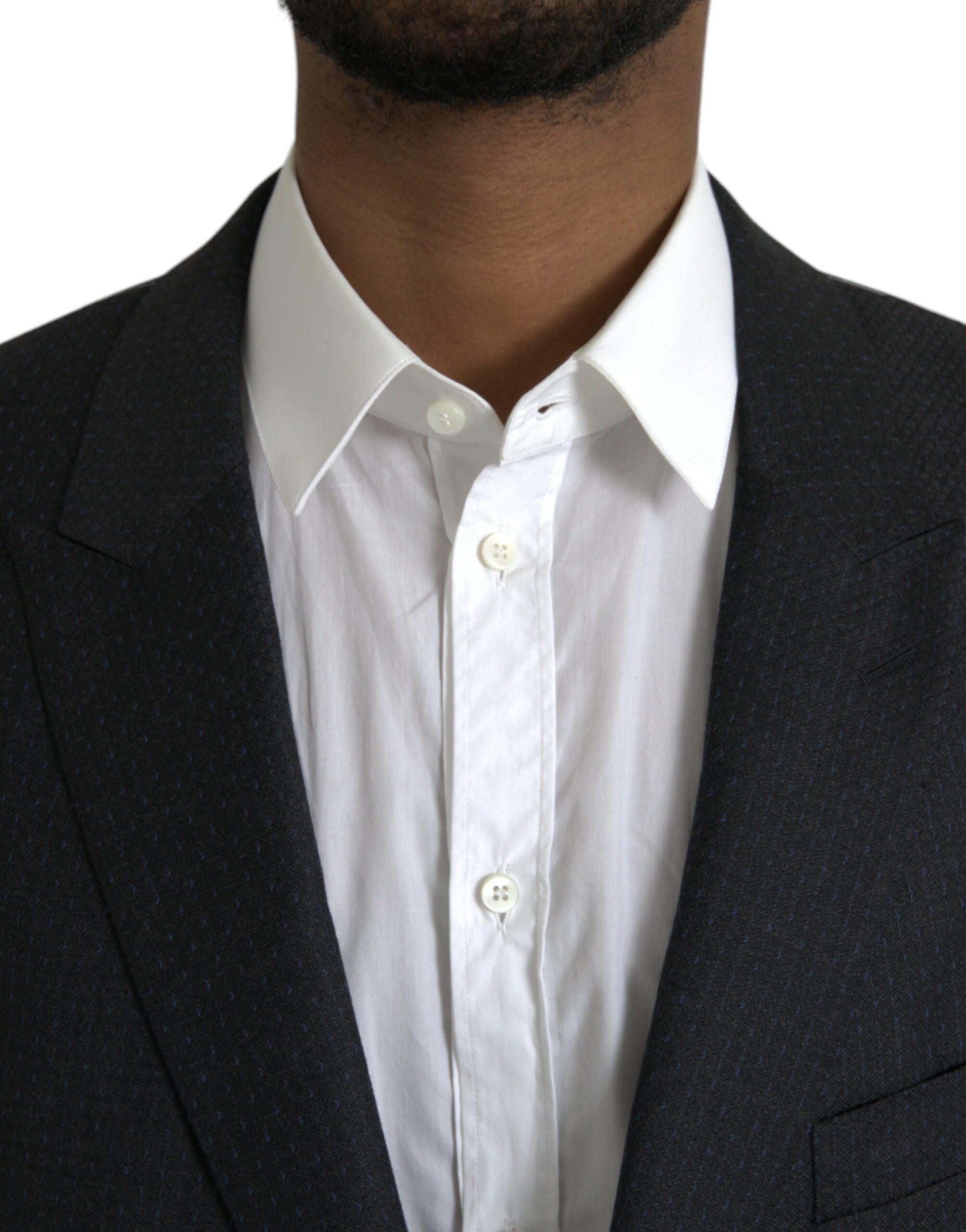 Dolce & Gabbana Μαύρο μάλλινο MARTINI Blazer με μονό στήθος