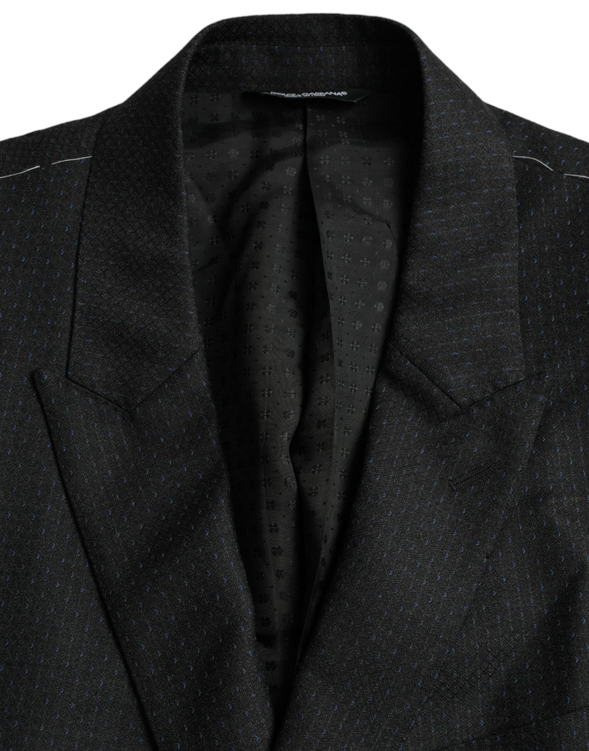 Dolce & Gabbana Μαύρο μάλλινο MARTINI Blazer με μονό στήθος
