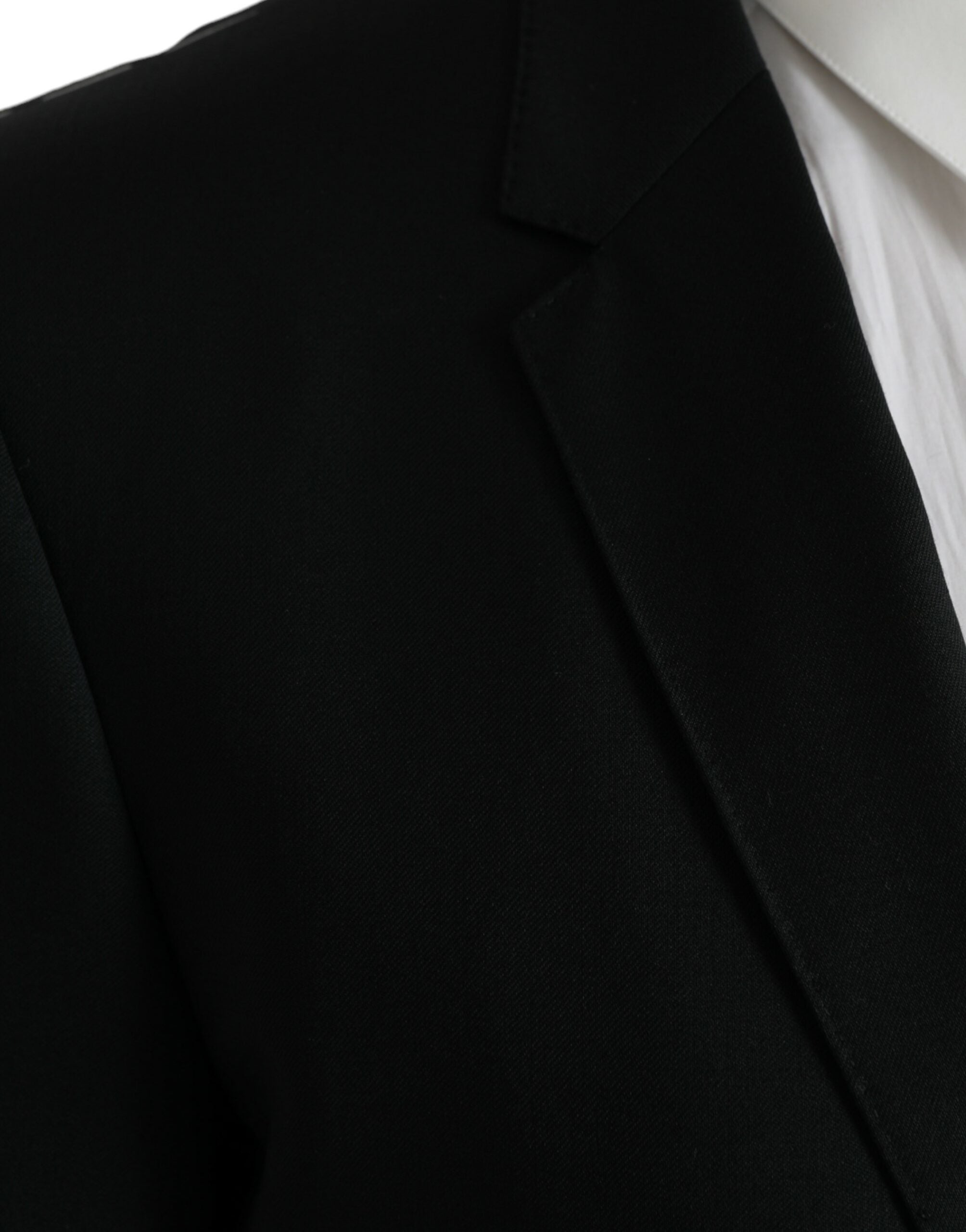 Dolce & Gabbana Black Wool MARTINI Σακάκι με μονό στήθος