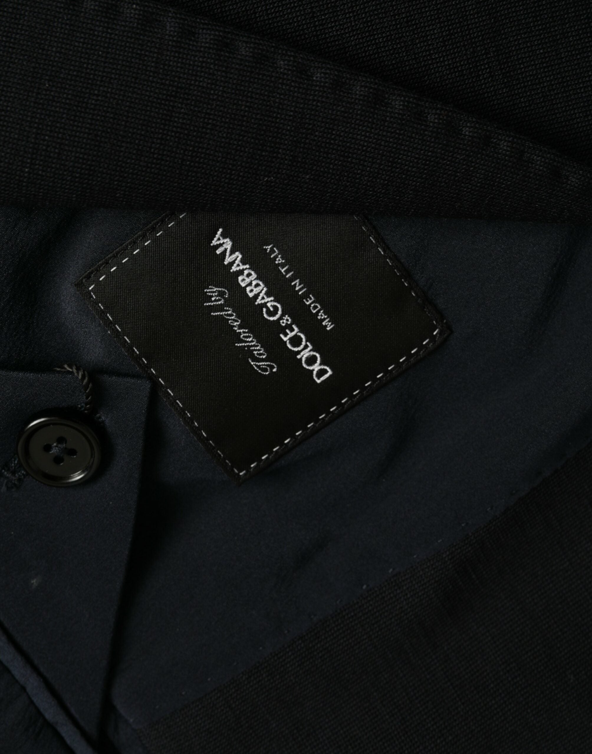 Dolce & Gabbana Μαύρη μάλλινη εγκοπή με μονό στήθος