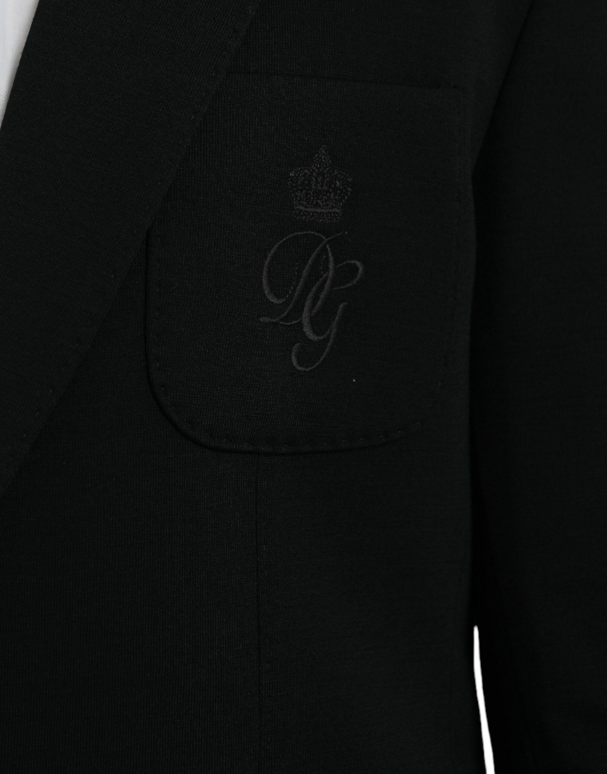 Dolce & Gabbana Μαύρη μάλλινη εγκοπή με μονό στήθος