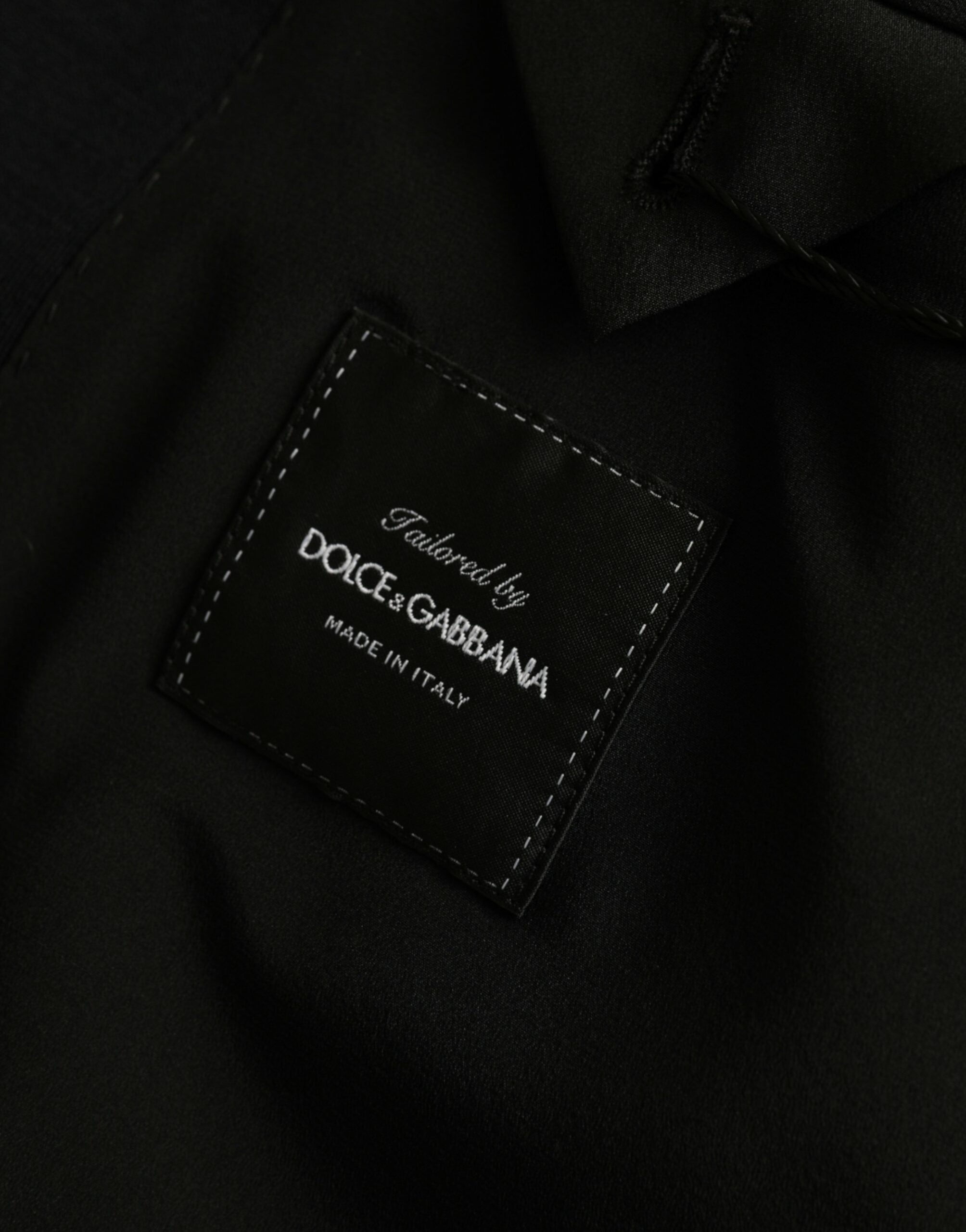 Dolce & Gabbana Μαύρη μάλλινη εγκοπή με μονό στήθος