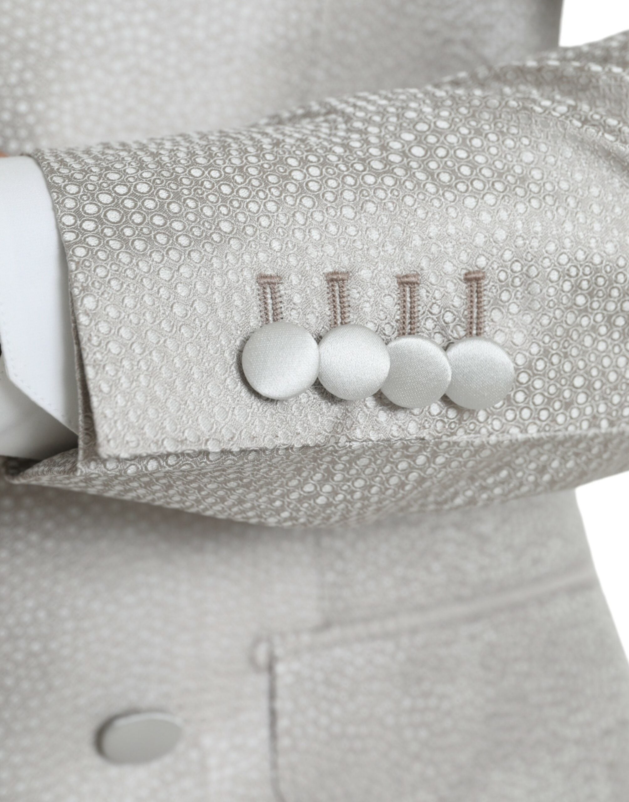 Μπλέιζερ με διπλό στήθος Dolce & Gabbana Off White MARTINI