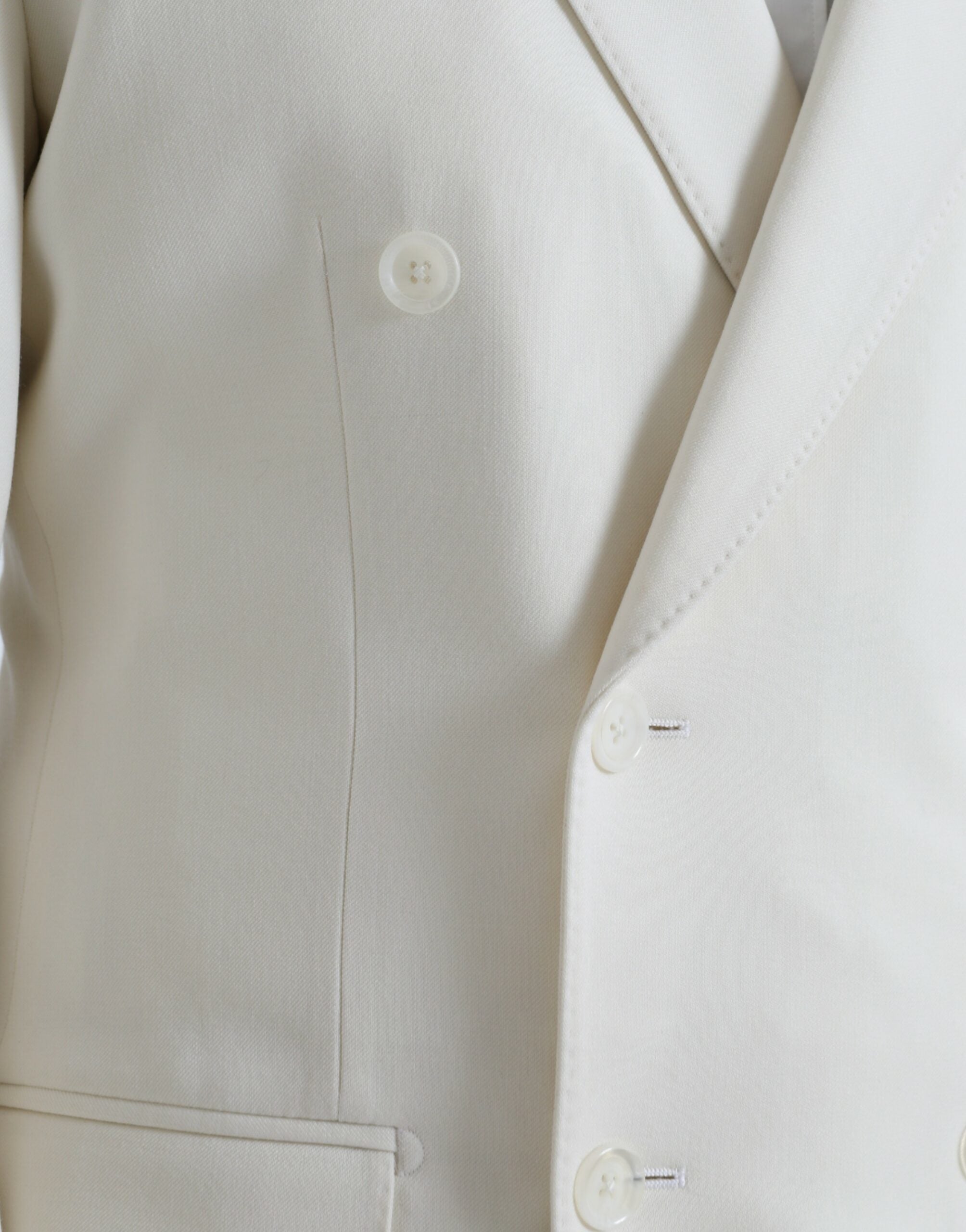 Μπλέιζερ με διπλό στήθος Dolce & Gabbana White Wool MARTINI