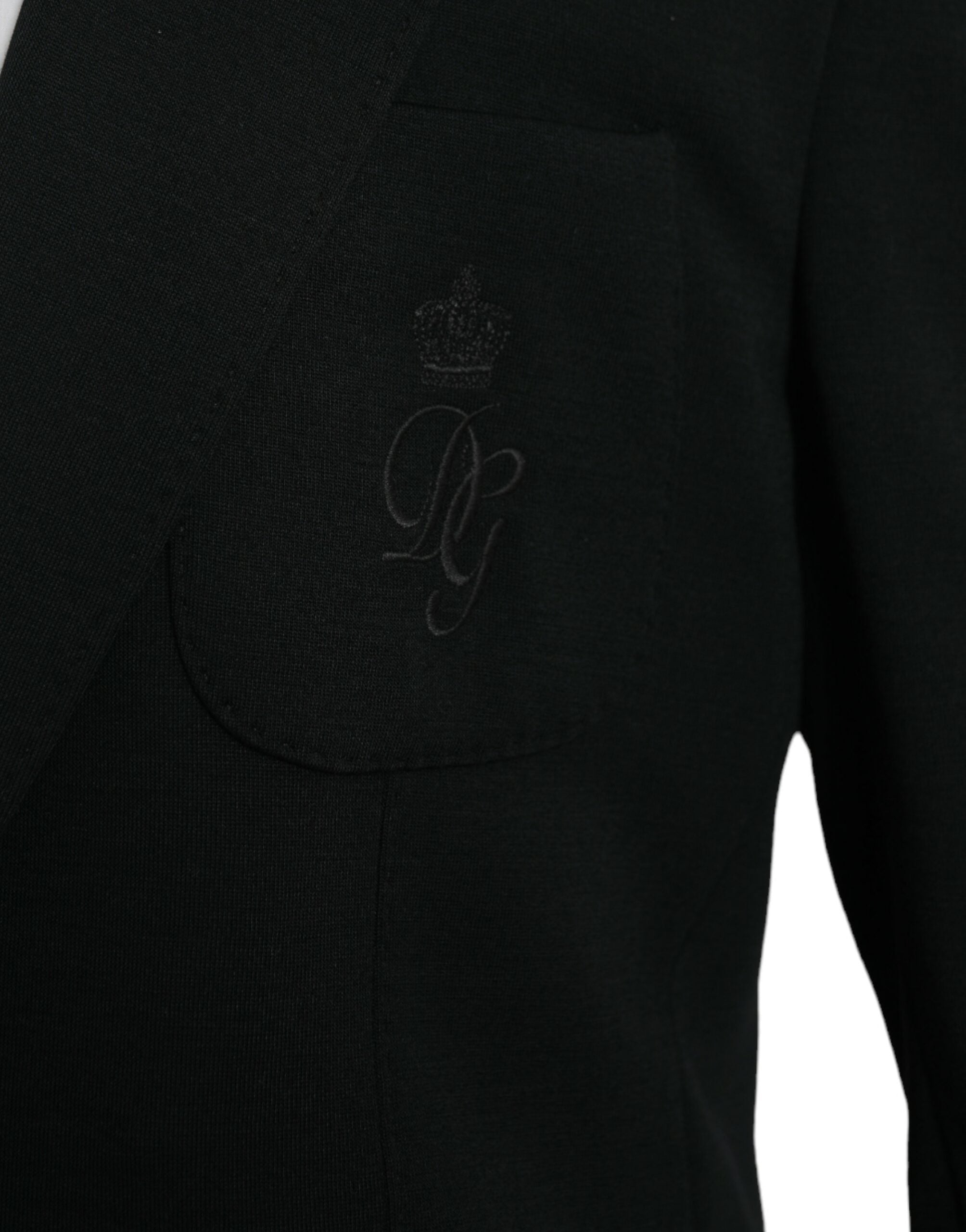 Dolce & Gabbana Μαύρο μάλλινο σακάκι με μονό στήθος
