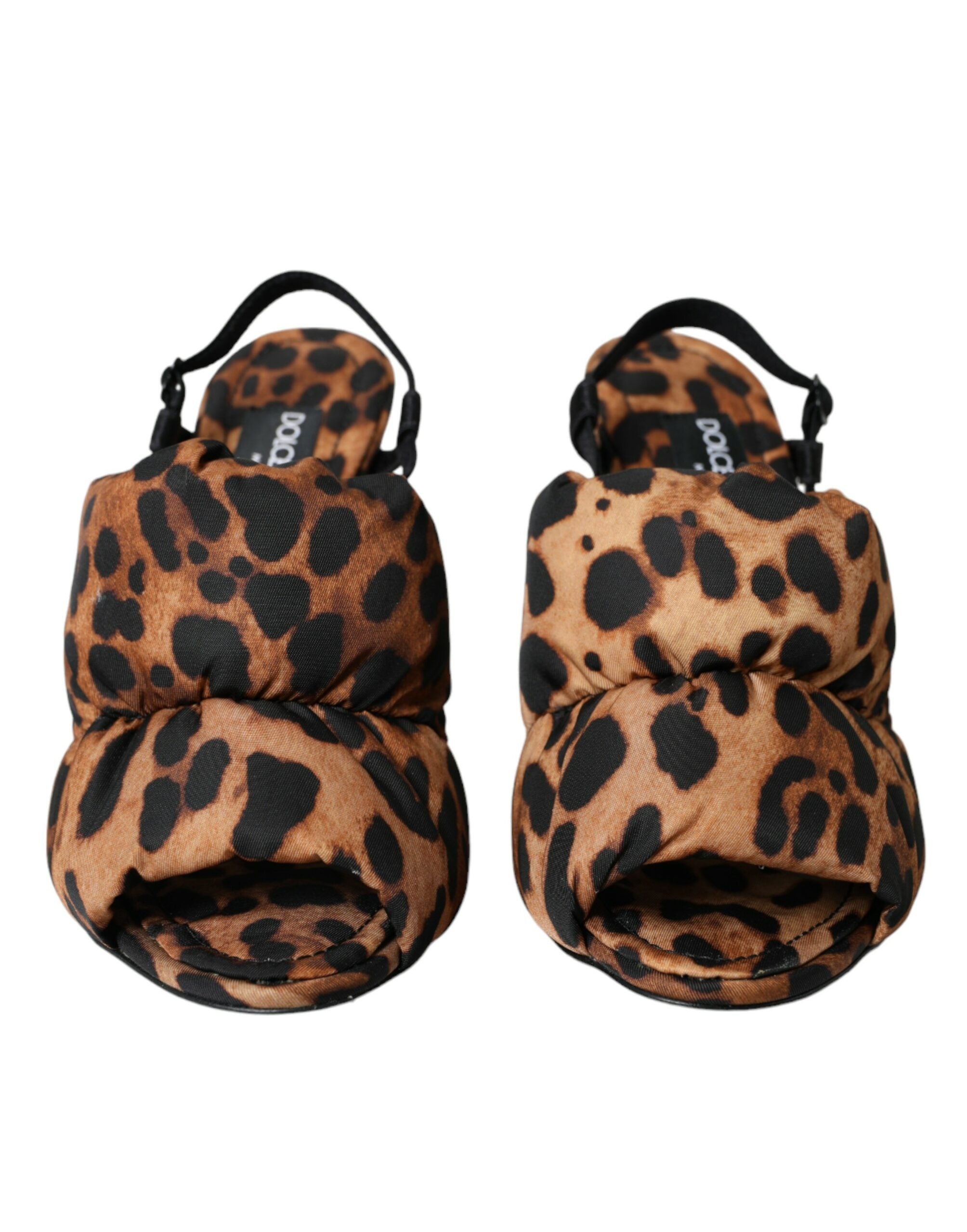 Dolce & Gabbana Brown Leopard Γόβες Σανδάλια Παπούτσια