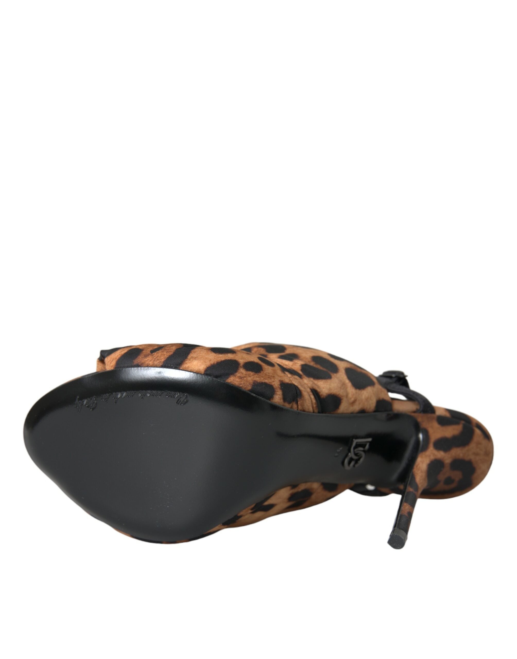 Dolce & Gabbana Brown Leopard Γόβες Σανδάλια Παπούτσια