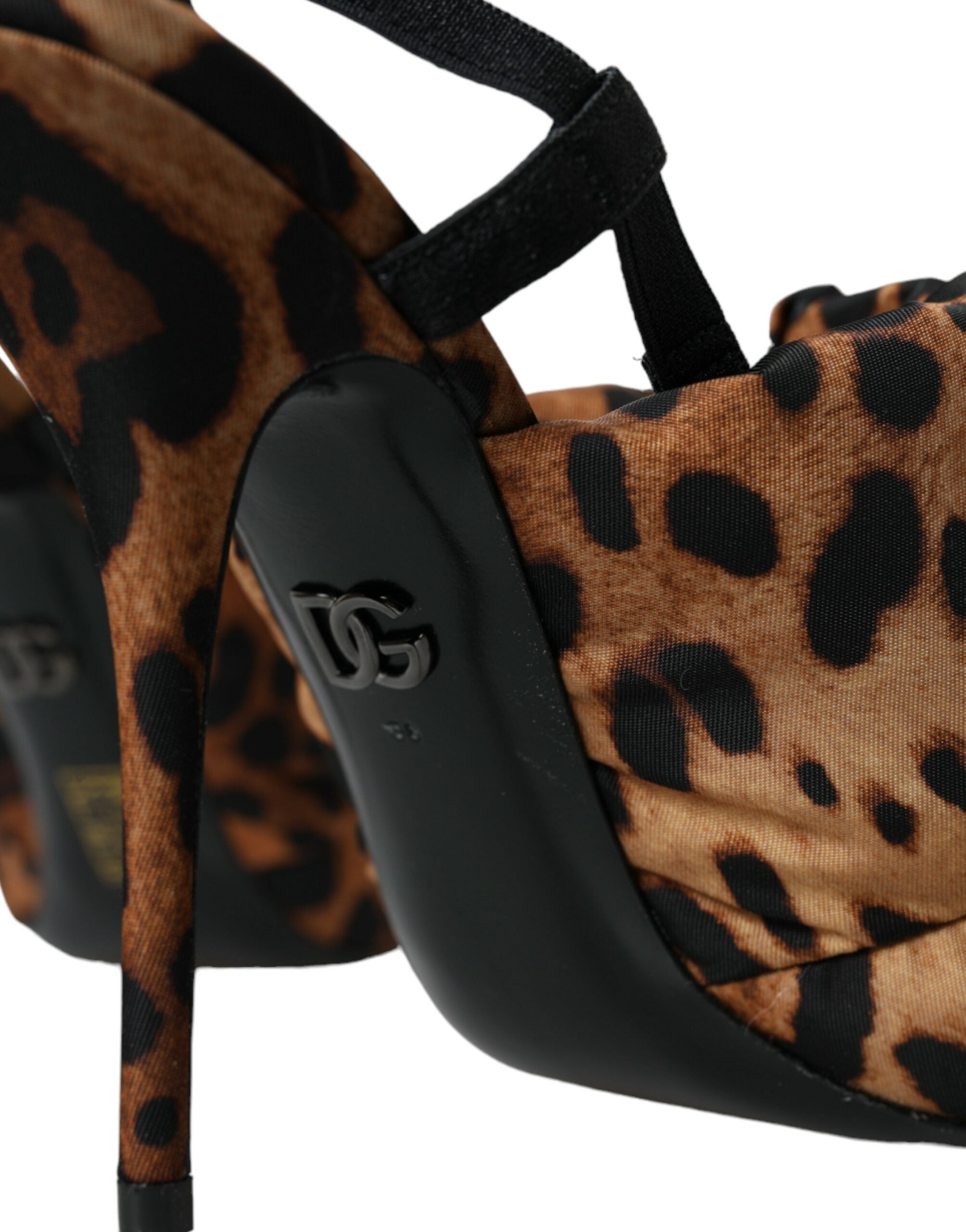 Dolce & Gabbana Brown Leopard Γόβες Σανδάλια Παπούτσια