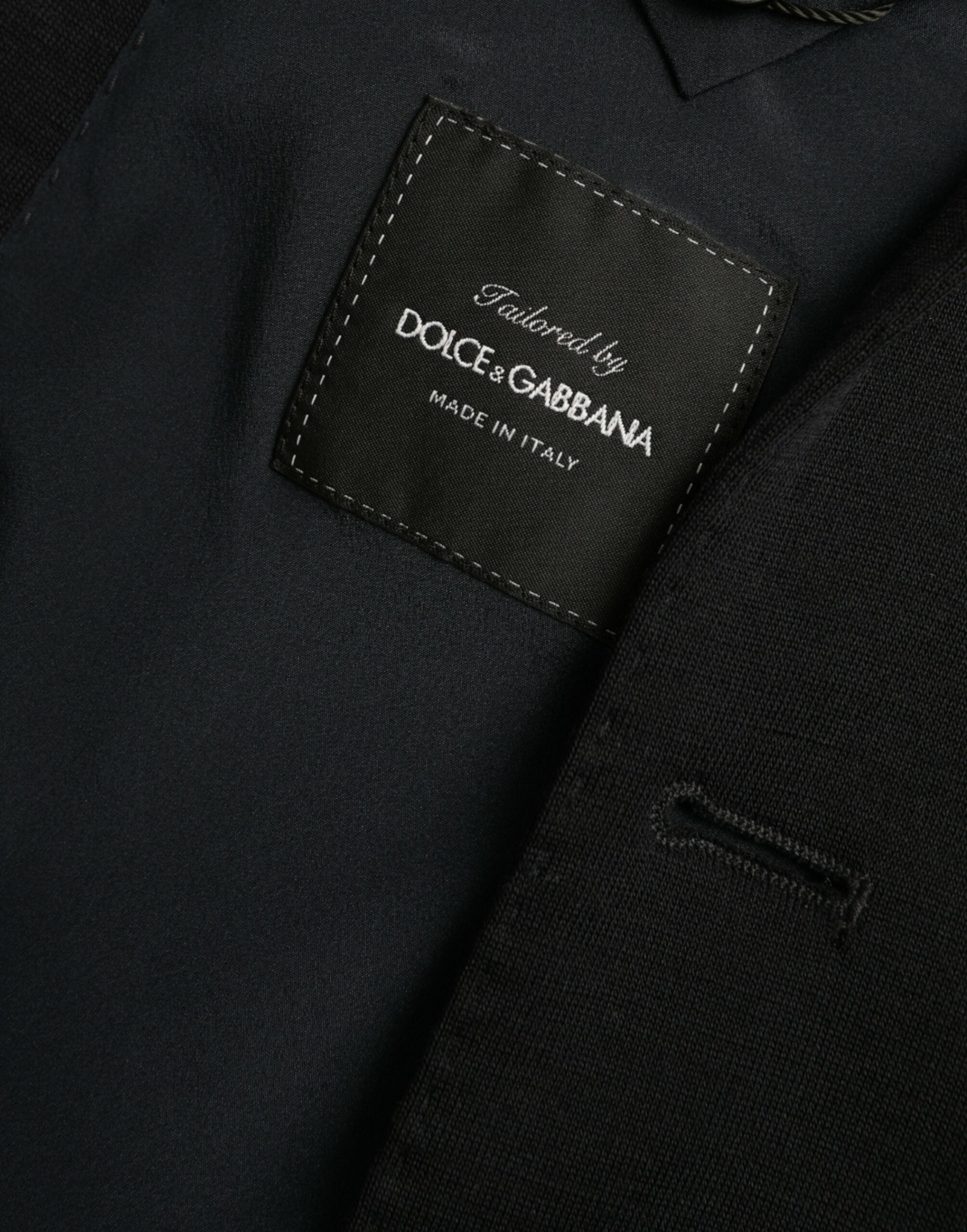 Dolce & Gabbana Μαύρο μάλλινο σακάκι με μονό στήθος