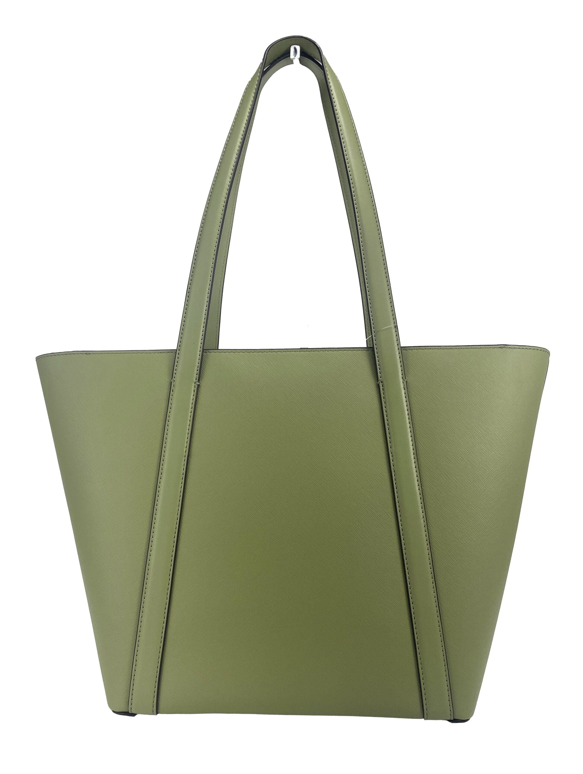 Michael Kors Large Pratt Soulder Zip Tote Bag Light Sage
