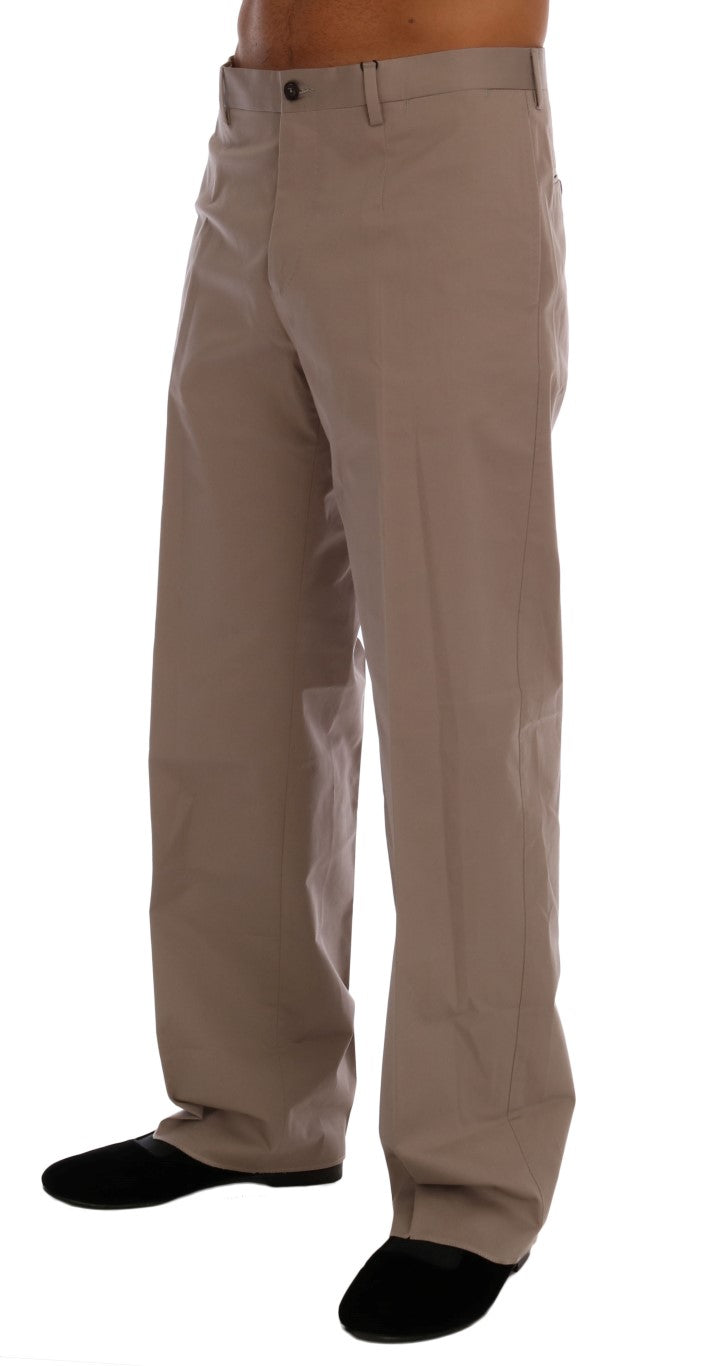 Dolce & Gabbana Chic Beige Chinos Casual Παντελόνι