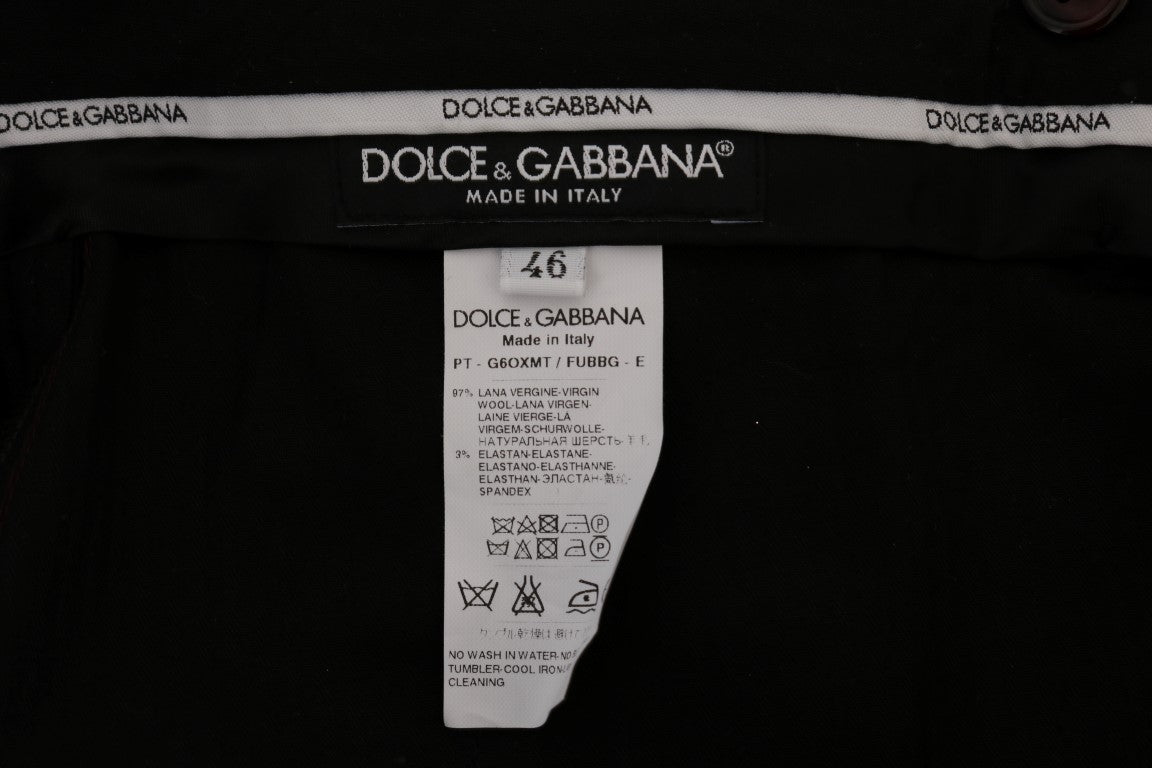 Κομψό επίσημο παντελόνι Dolce & Gabbana με λεπτή εφαρμογή σε μωβ