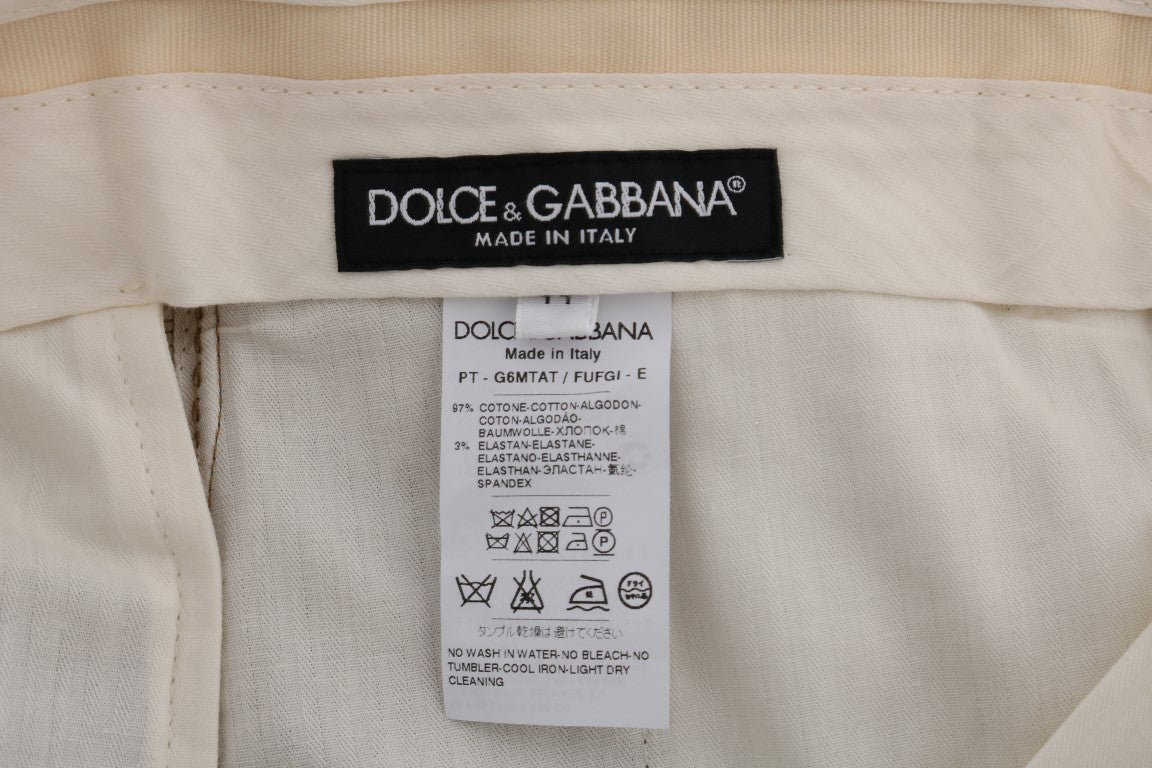 Κομψό καφέ επίσημο παντελόνι Dolce & Gabbana για άνδρες