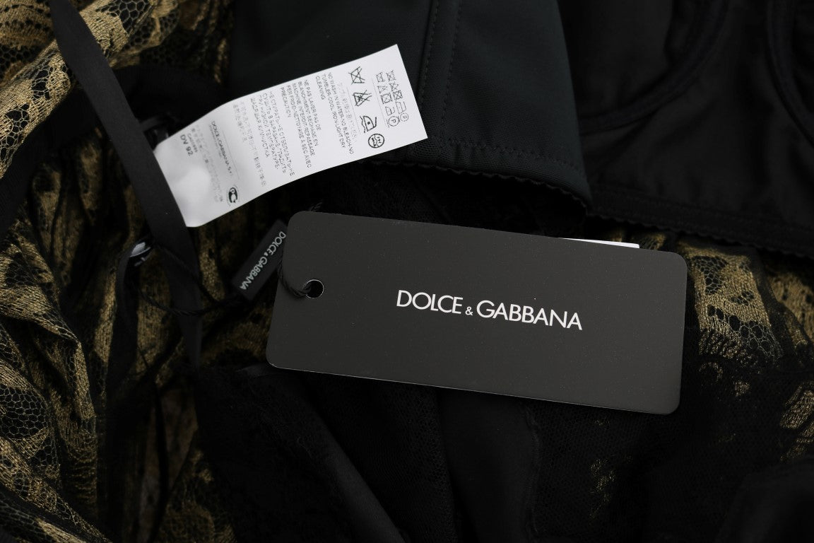 Dolce & Gabbana Sunflower Lace Crystal Maxi Shift Φόρεμα