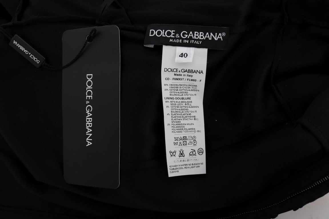 Κομψό μαύρο φόρεμα με θήκη Dolce & Gabbana μέχρι το γόνατο