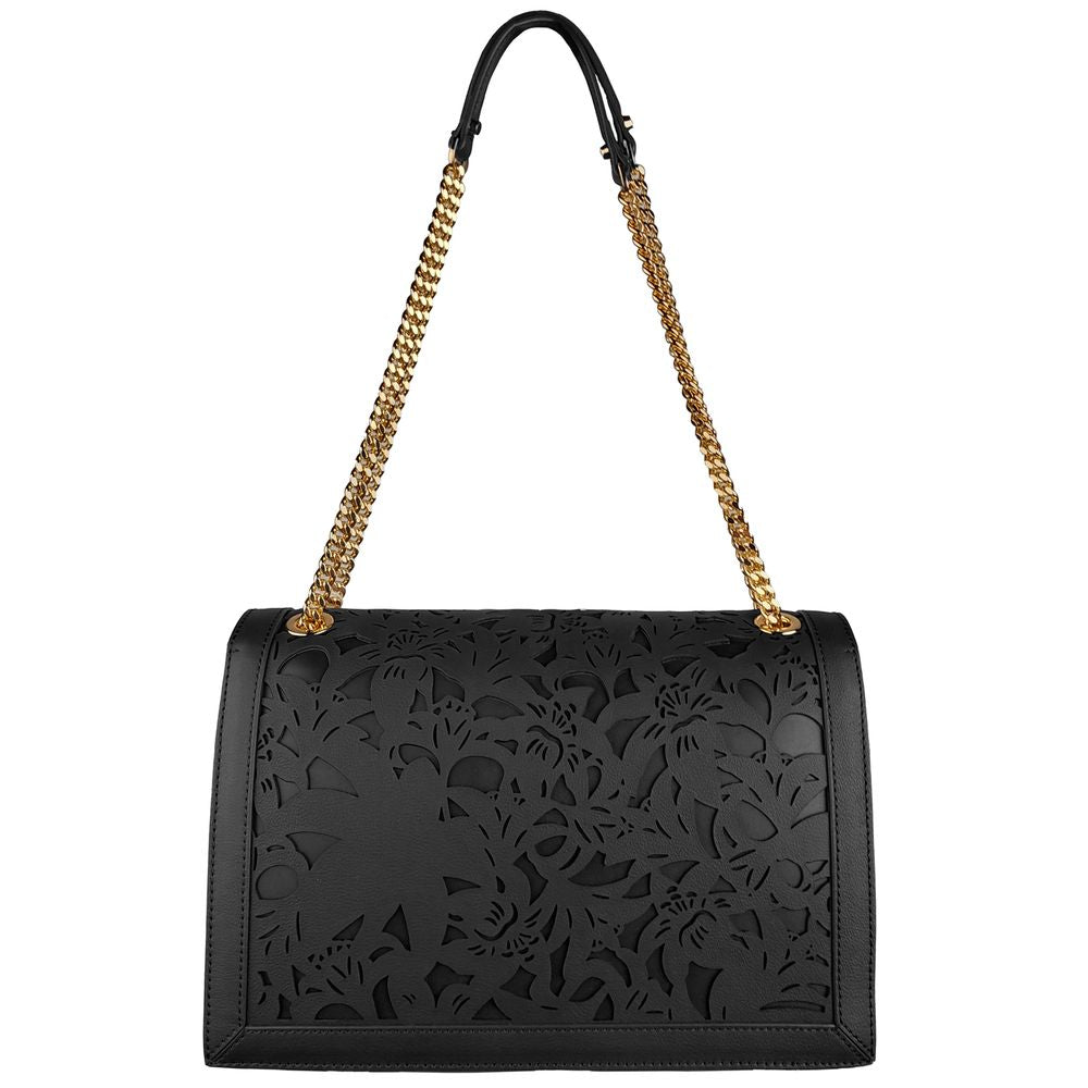 Baldinini Trend Elegant Floral τσάντα ώμου από δέρμα μοσχαριού