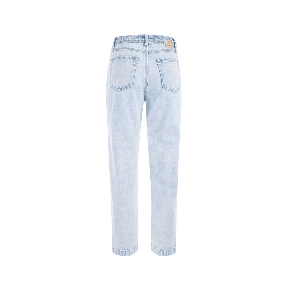Yes Zee Light Blue Cotton Γυναικείο ψηλόμεσο τζιν