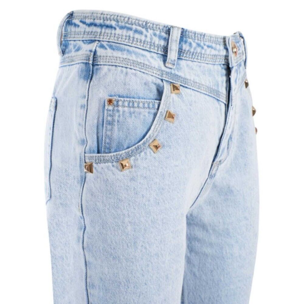Yes Zee Light Blue Cotton Γυναικείο ψηλόμεσο τζιν