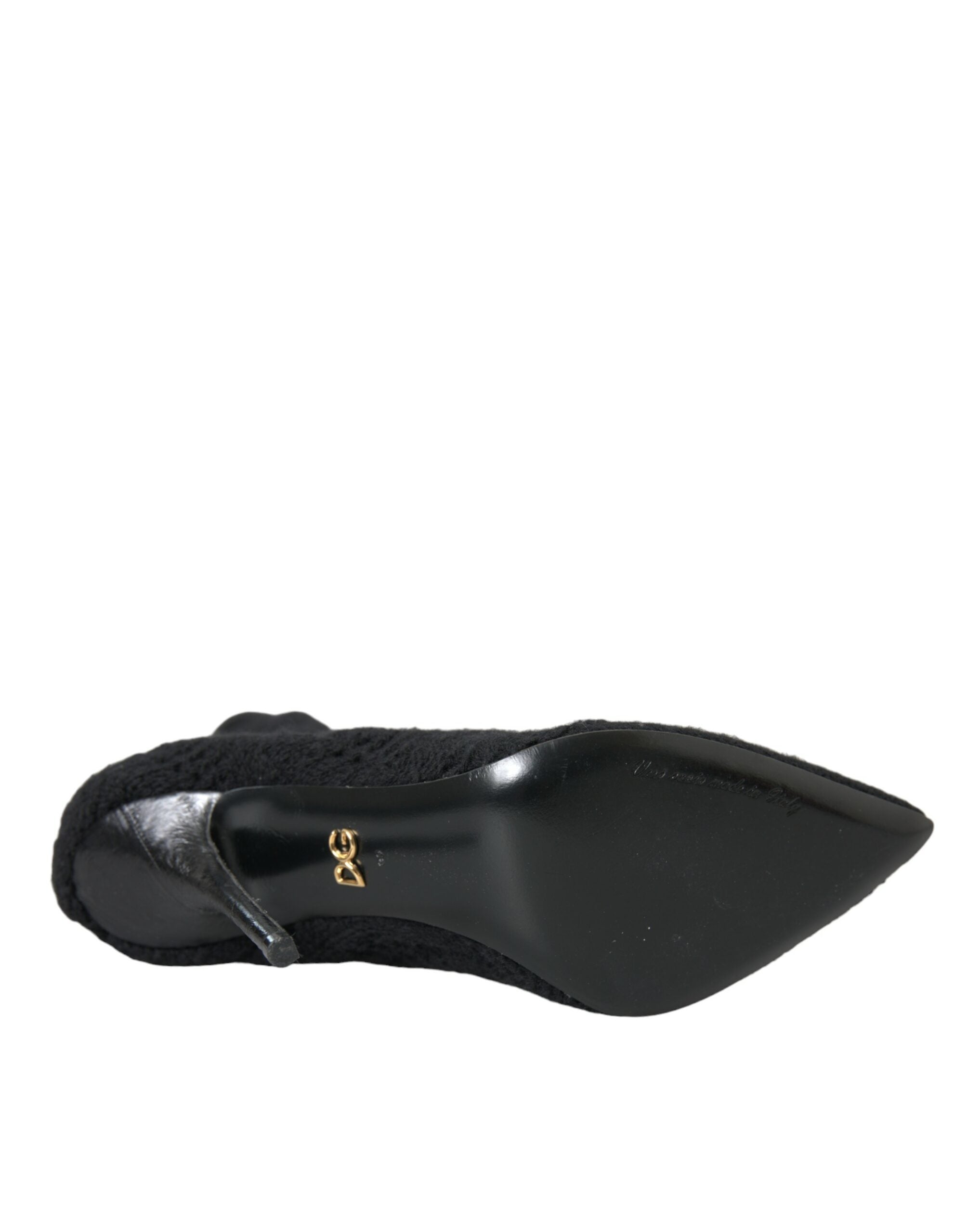 Παπούτσια Dolce & Gabbana Black Stiletto Heels Mid Calf Boots