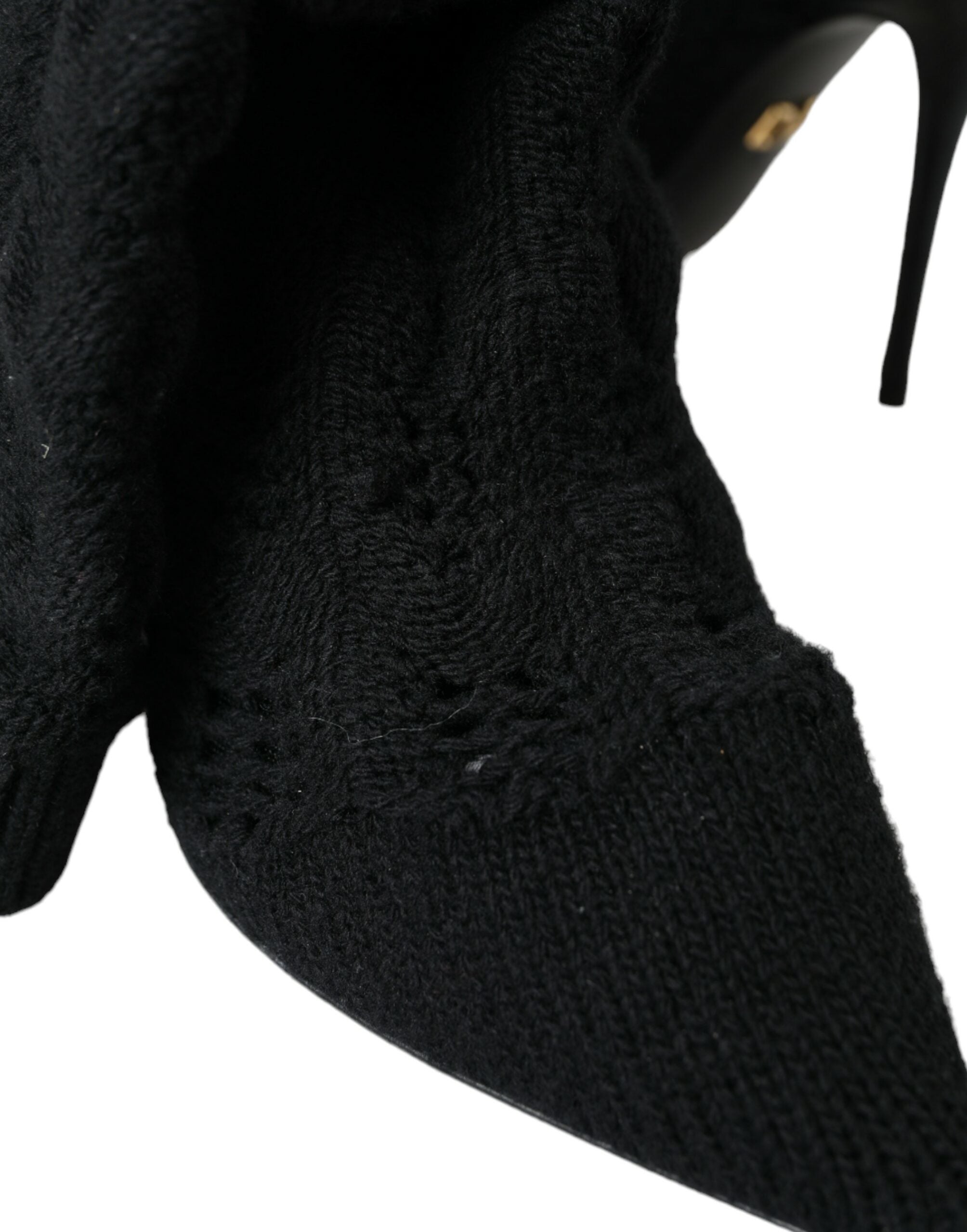 Παπούτσια Dolce & Gabbana Black Stiletto Heels Mid Calf Boots