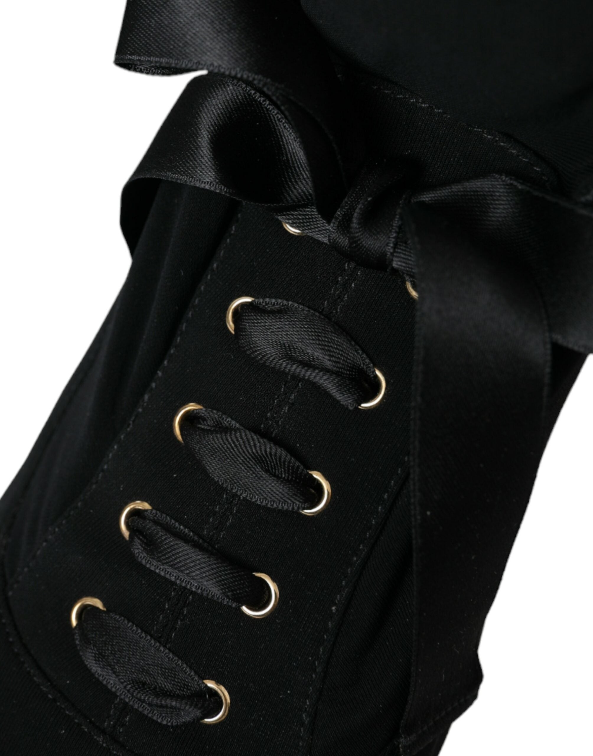Παπούτσια Dolce & Gabbana Black Stiletto Heels Mid Calf Boots