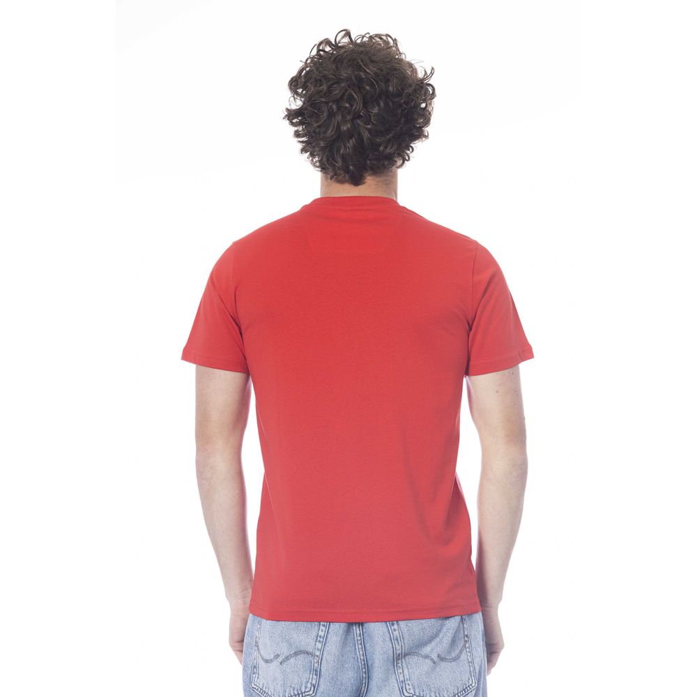 Ανδρικό μπλουζάκι Cavalli Class Red Cotton