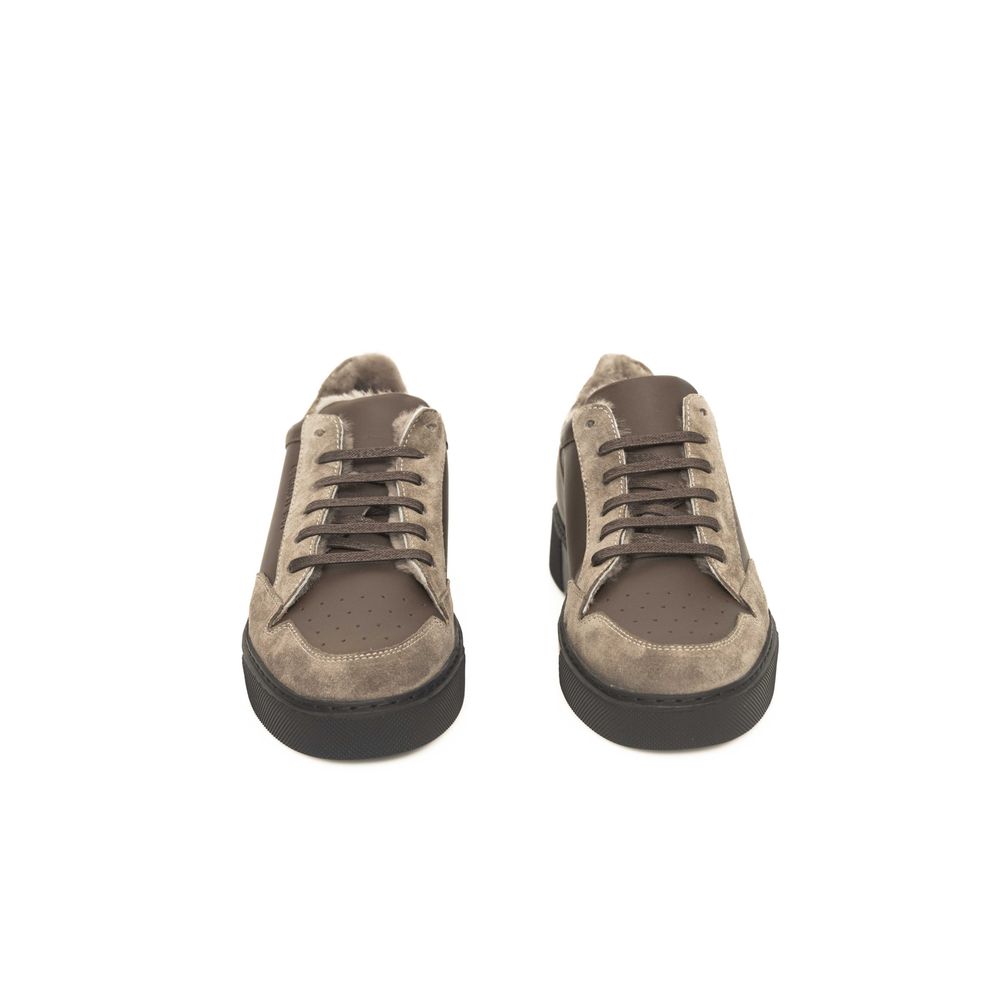Ανδρικά αθλητικά παπούτσια Cerruti 1881 Beige Leather