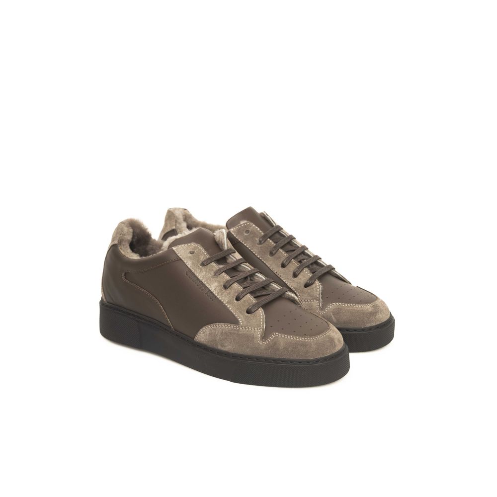 Ανδρικά αθλητικά παπούτσια Cerruti 1881 Beige Leather