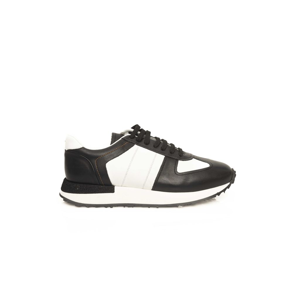 Ανδρικά αθλητικά παπούτσια Cerruti 1881 Black Calf Leather
