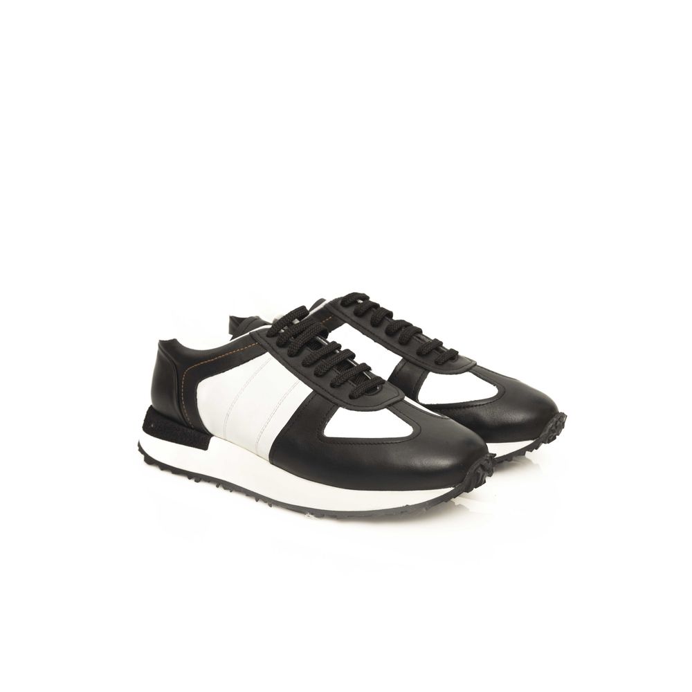Ανδρικά αθλητικά παπούτσια Cerruti 1881 Black Calf Leather